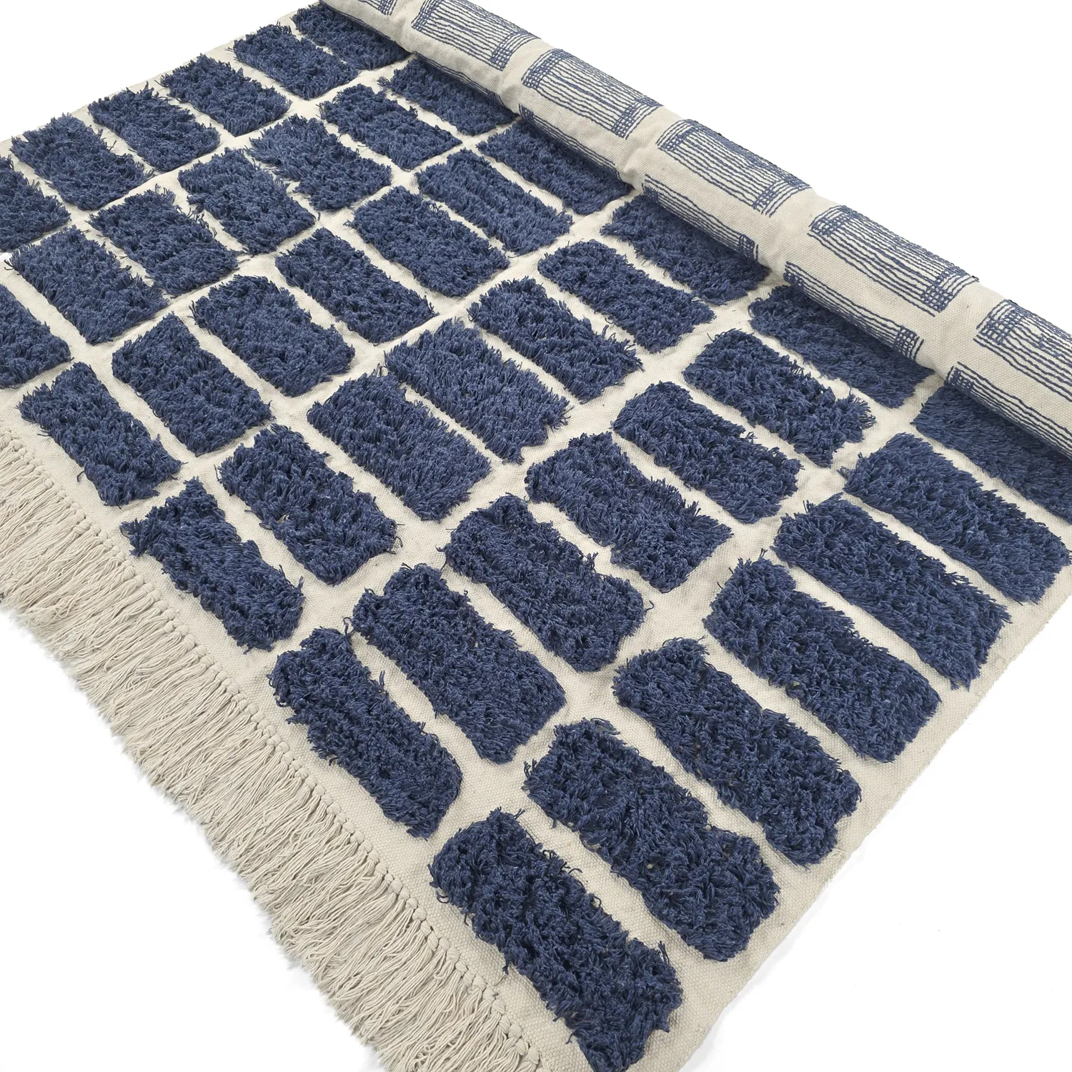 Ryetepper - Zola Natural Cotton Shaggy (blå)