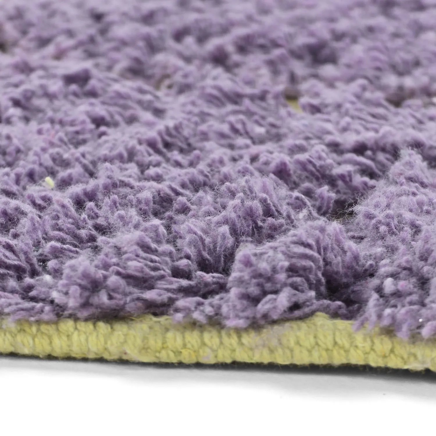 Rundt teppe - Zola Natural Cotton Shaggy (lilla)