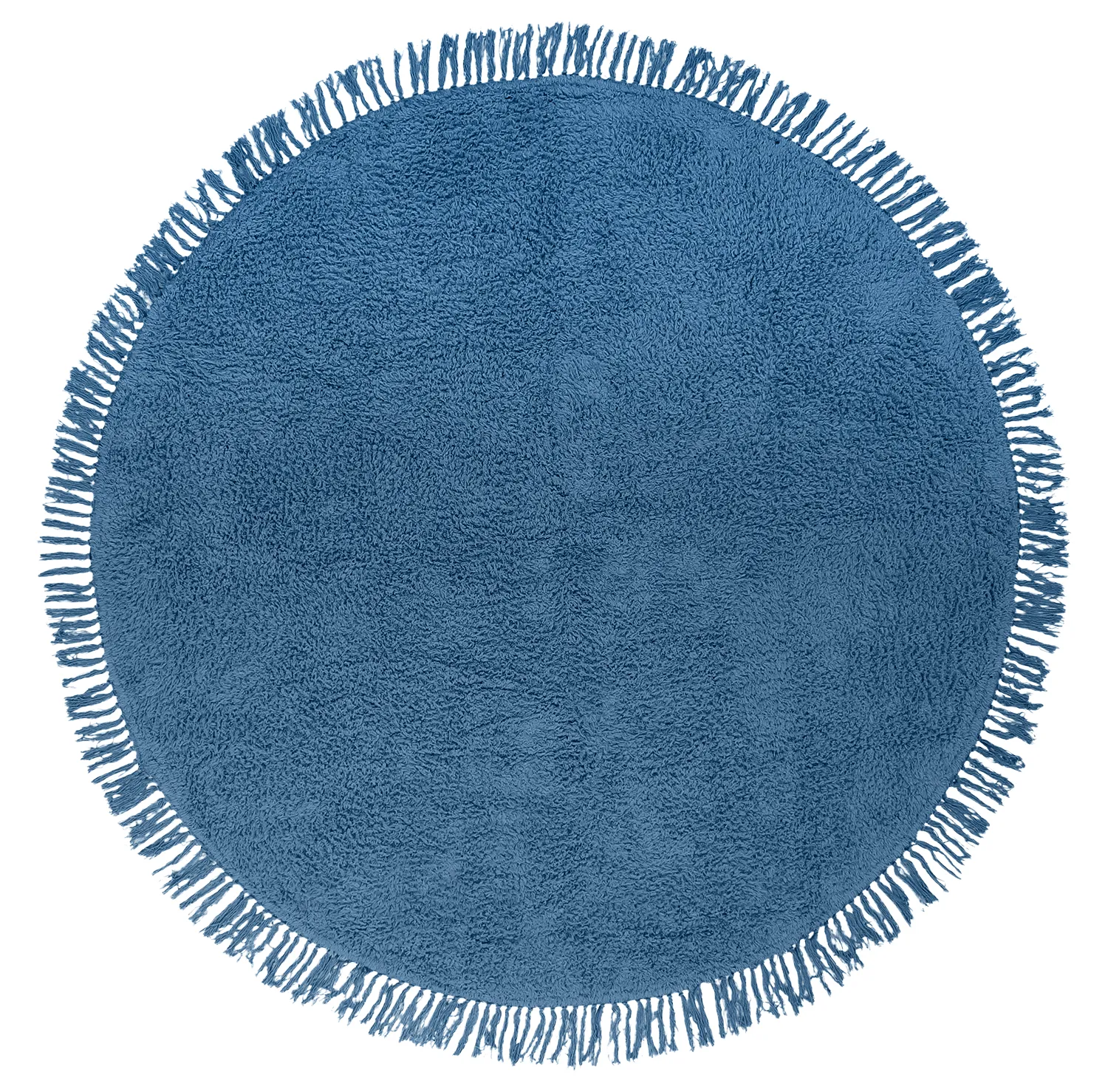 Runde tepper - Alba Natural Cotton Shaggy (blå)