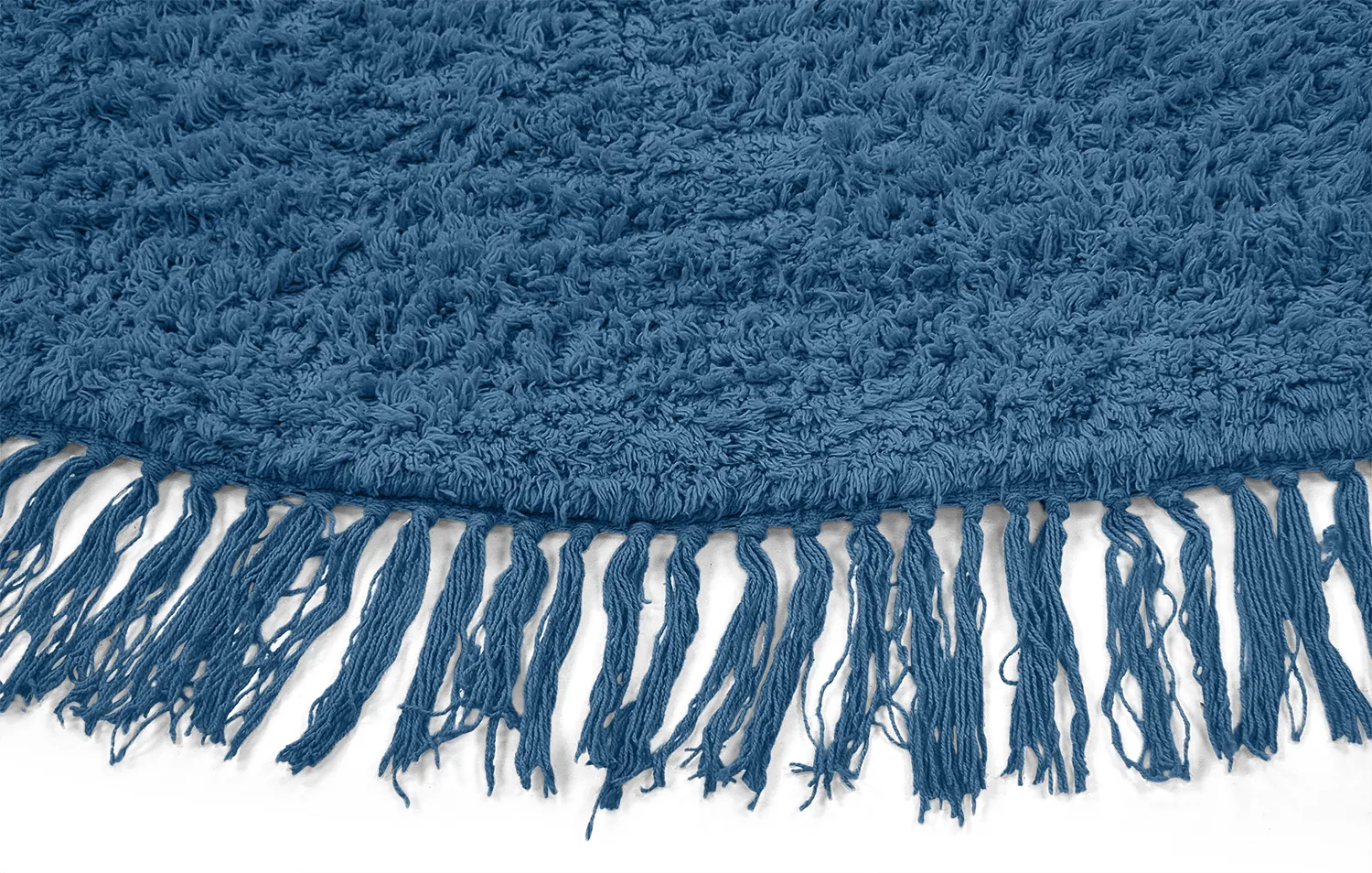 Runde tepper - Alba Natural Cotton Shaggy (blå)