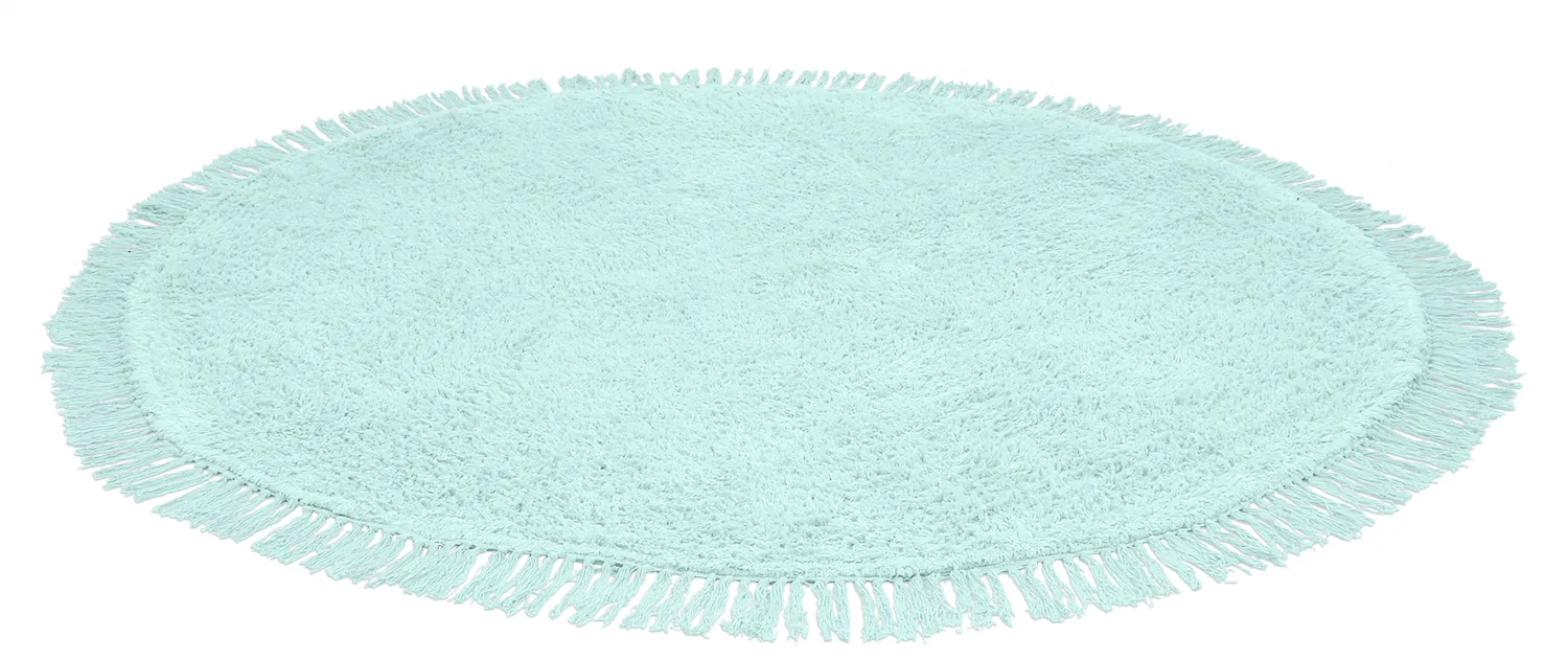 Runde tepper - Alba Natural Cotton Shaggy (turkis)