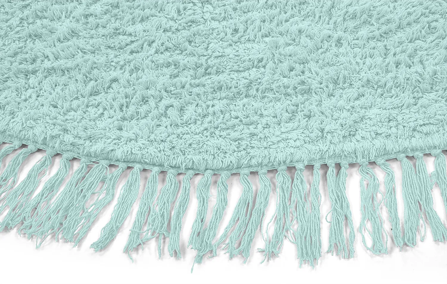 Runde tepper - Alba Natural Cotton Shaggy (turkis)