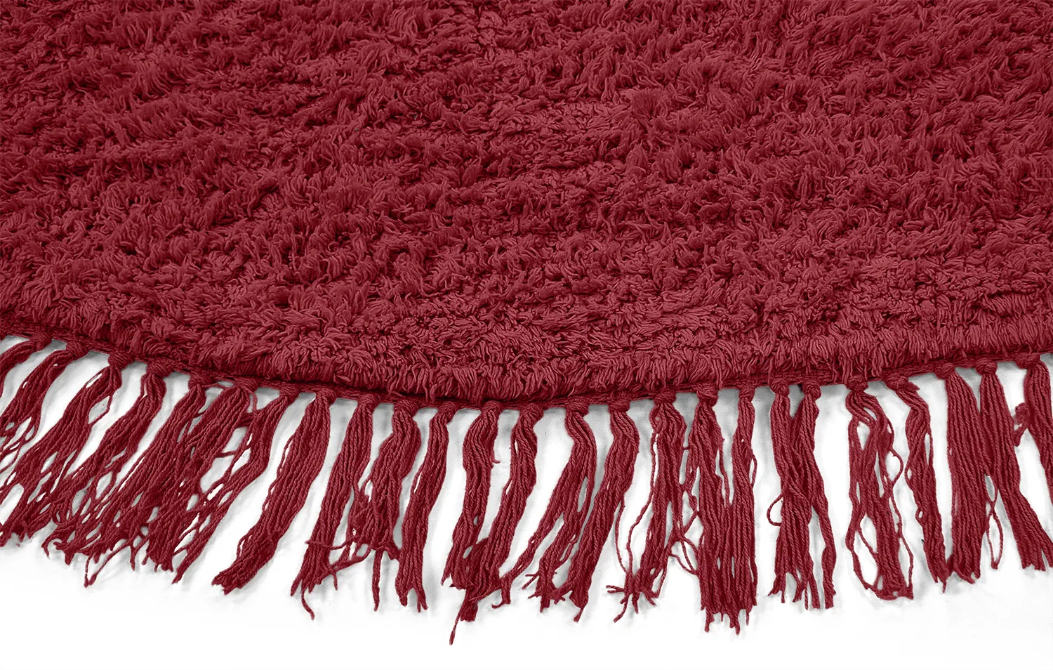 Runde tepper - Alba Natural Cotton Shaggy (burgunder)