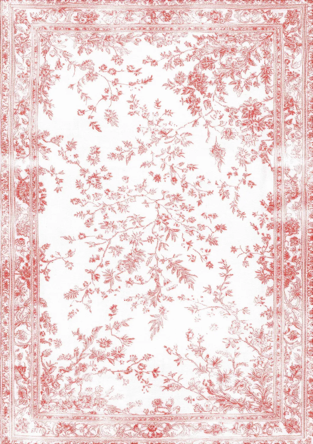 Wilton-teppe - Tulum (rosa/hvit)