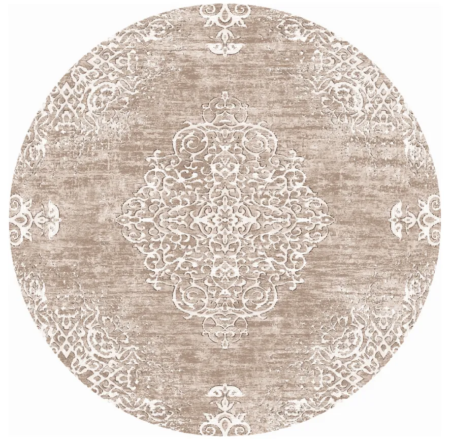 Rundt teppe - Milazzo (beige)