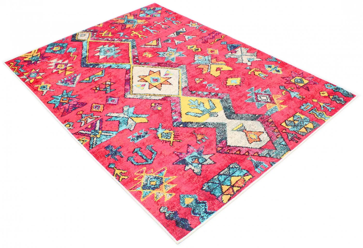 Wilton-teppe - Misare (rosa/multi)