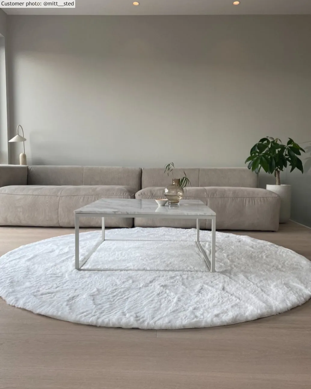 Runde tepper - Cloud Super Soft (hvit)