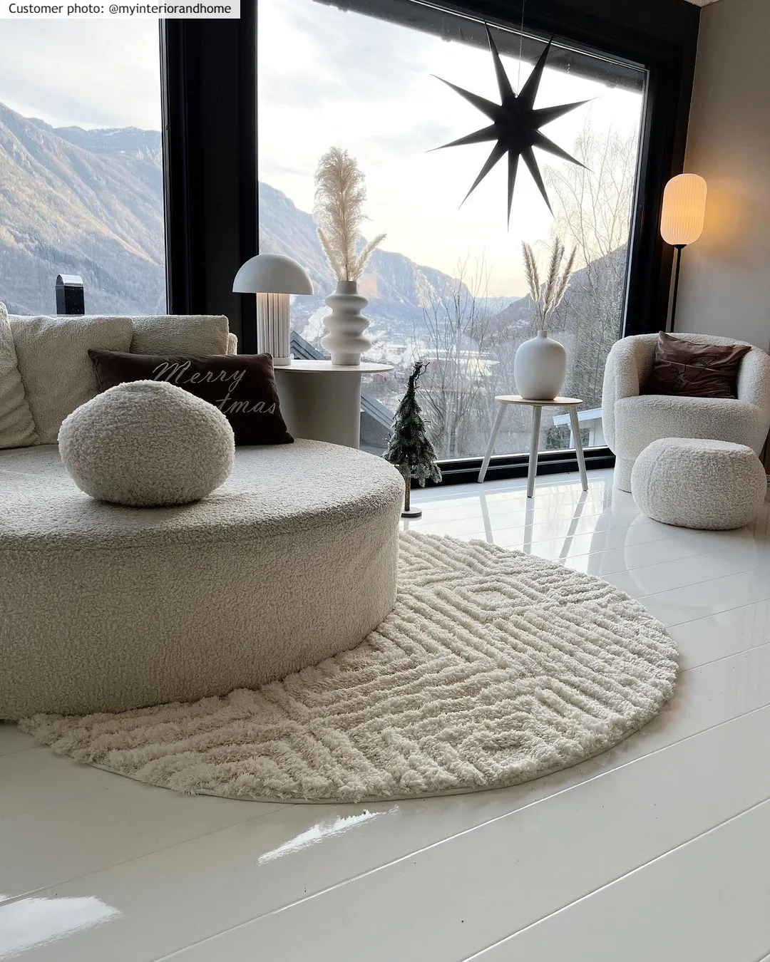 Runde tepper - Monti (offwhite)