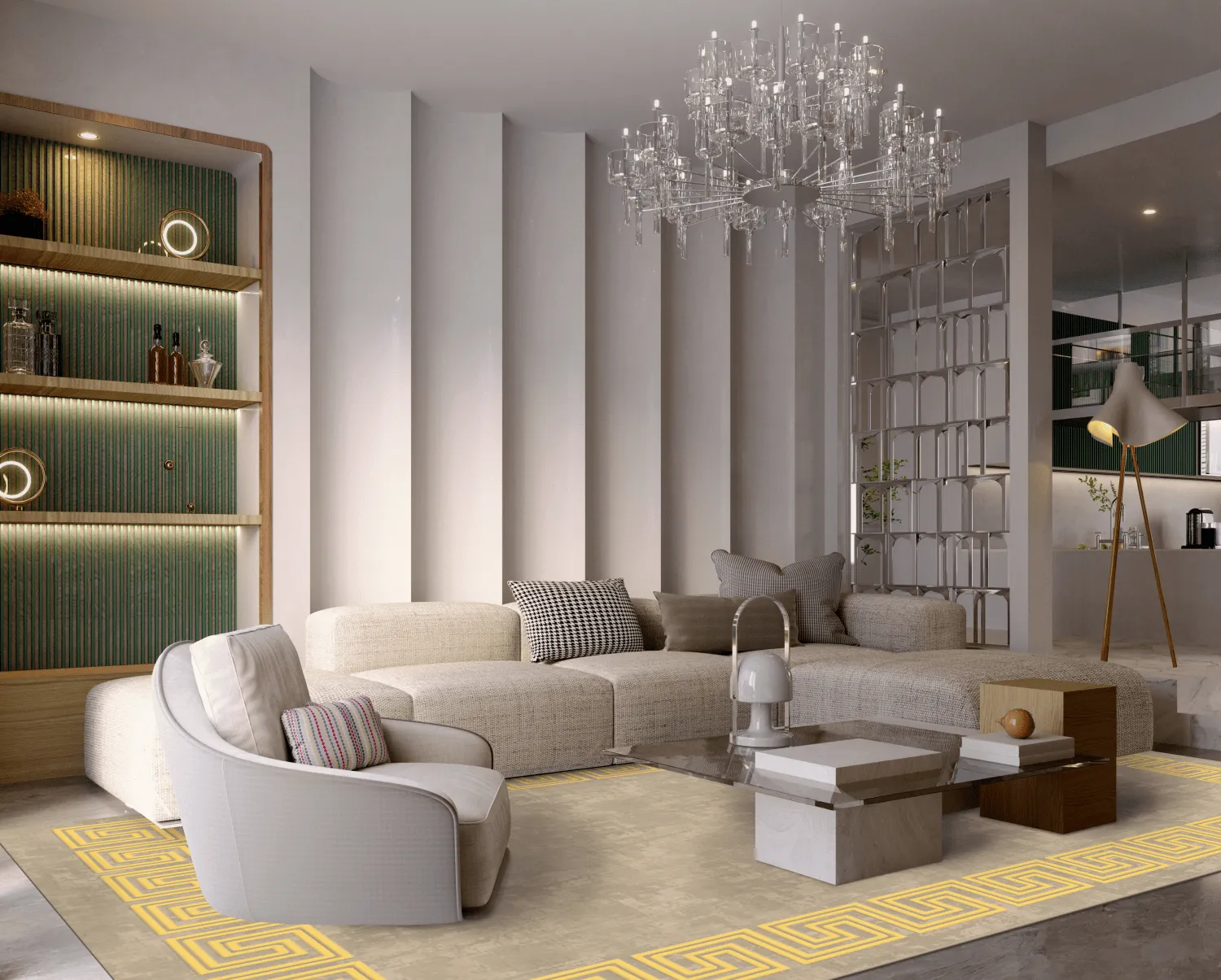 Wilton-teppe - Myra (beige/gul)