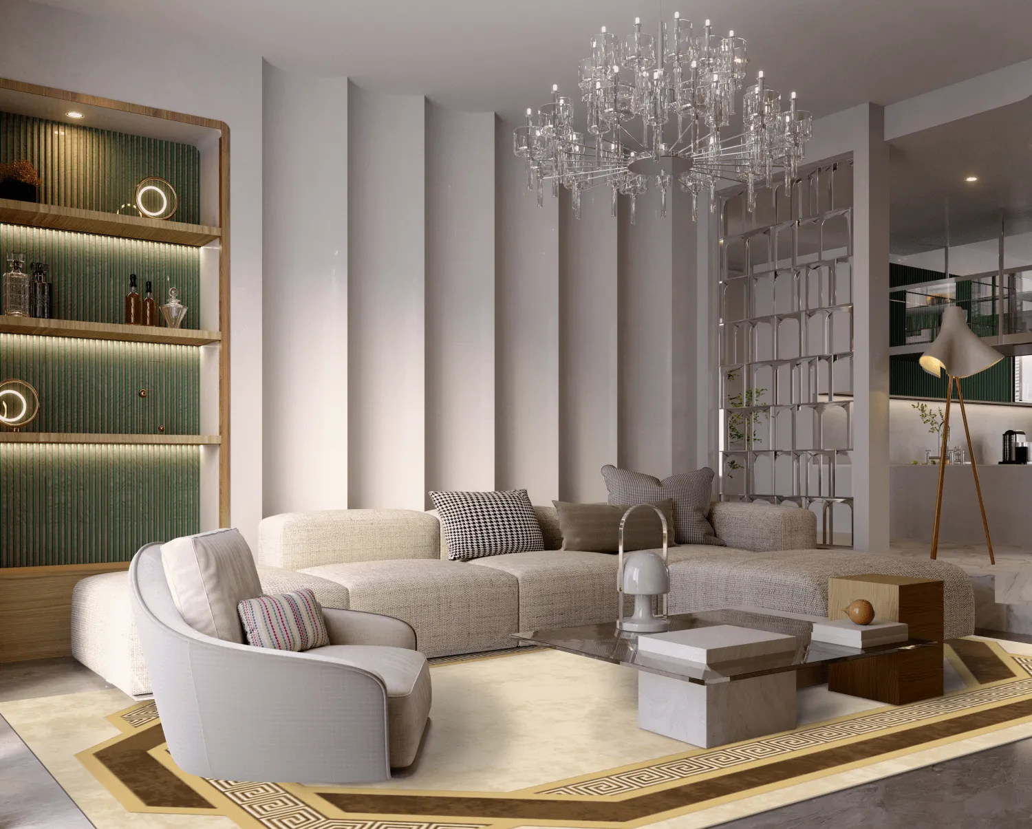 Wilton-teppe - Olympia (beige/brun)