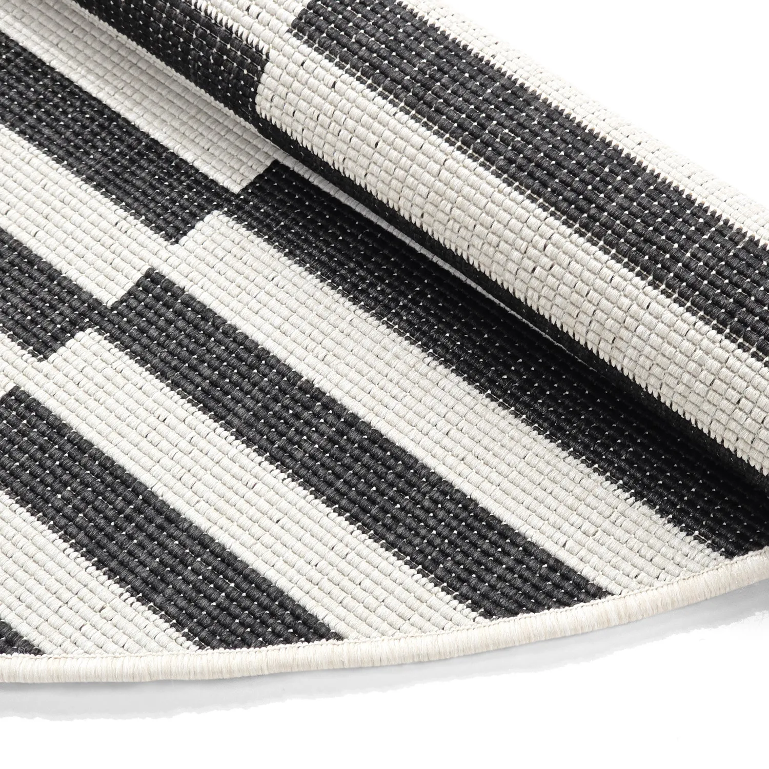 Rundt teppe - Indoor/Outdoor Otto (svart)