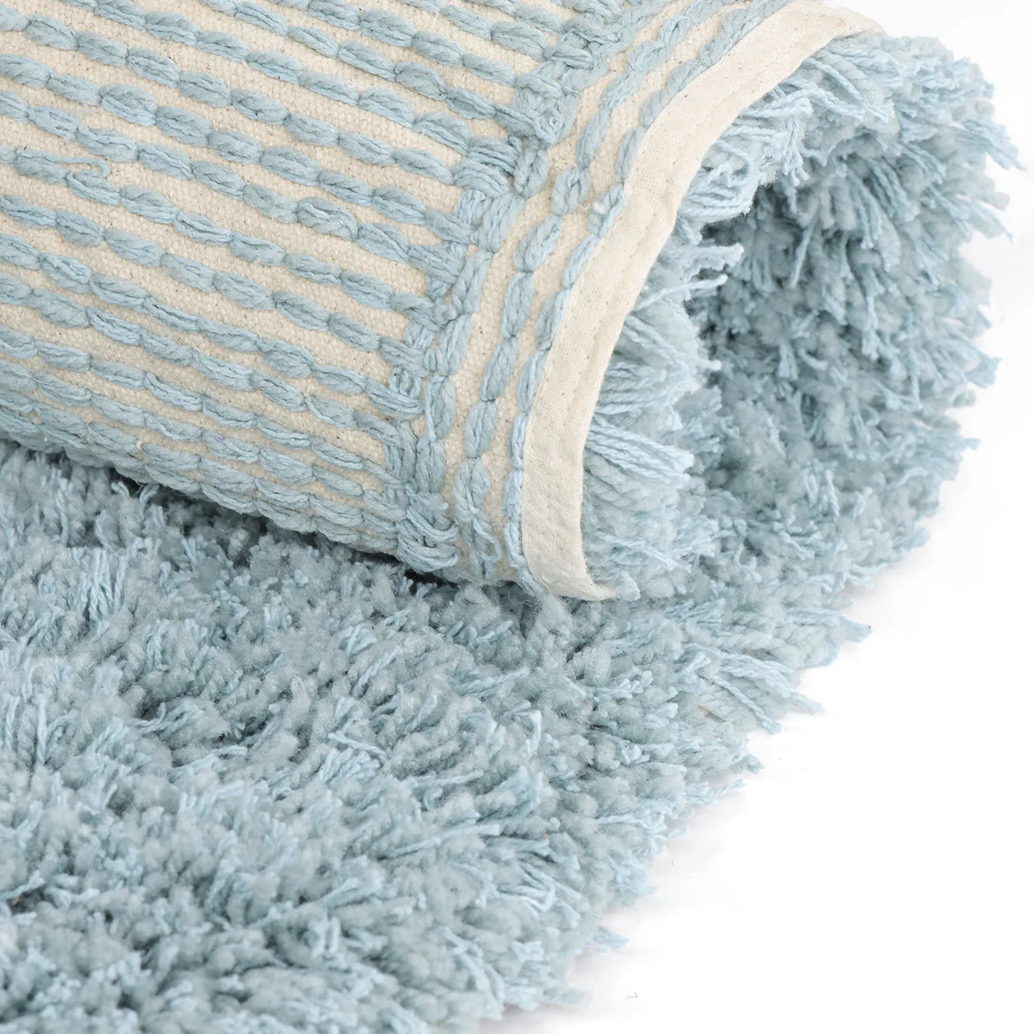 Ovalt teppe - Tropea Natural Cotton Shaggy (multi)