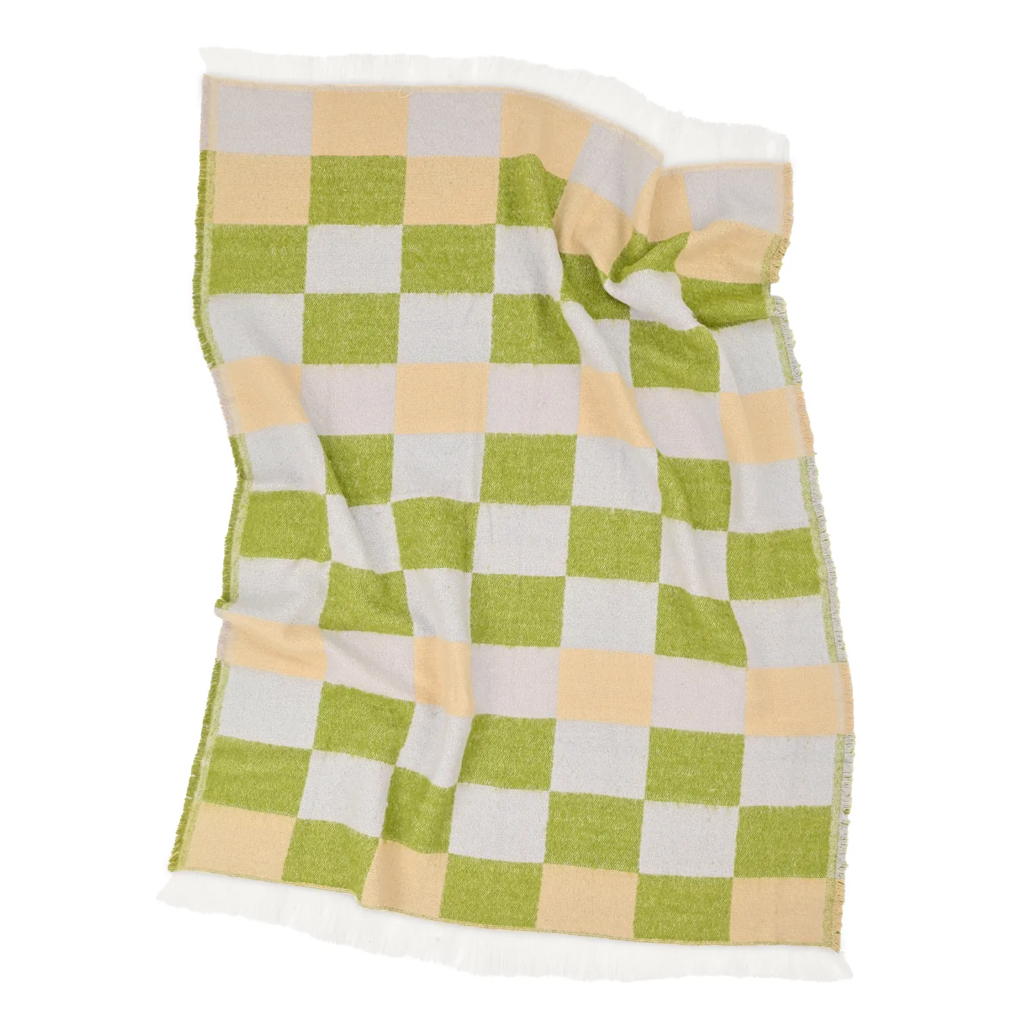 Tepper - Ullmixpledd - Audrey Check (beige/grønn/lilla)