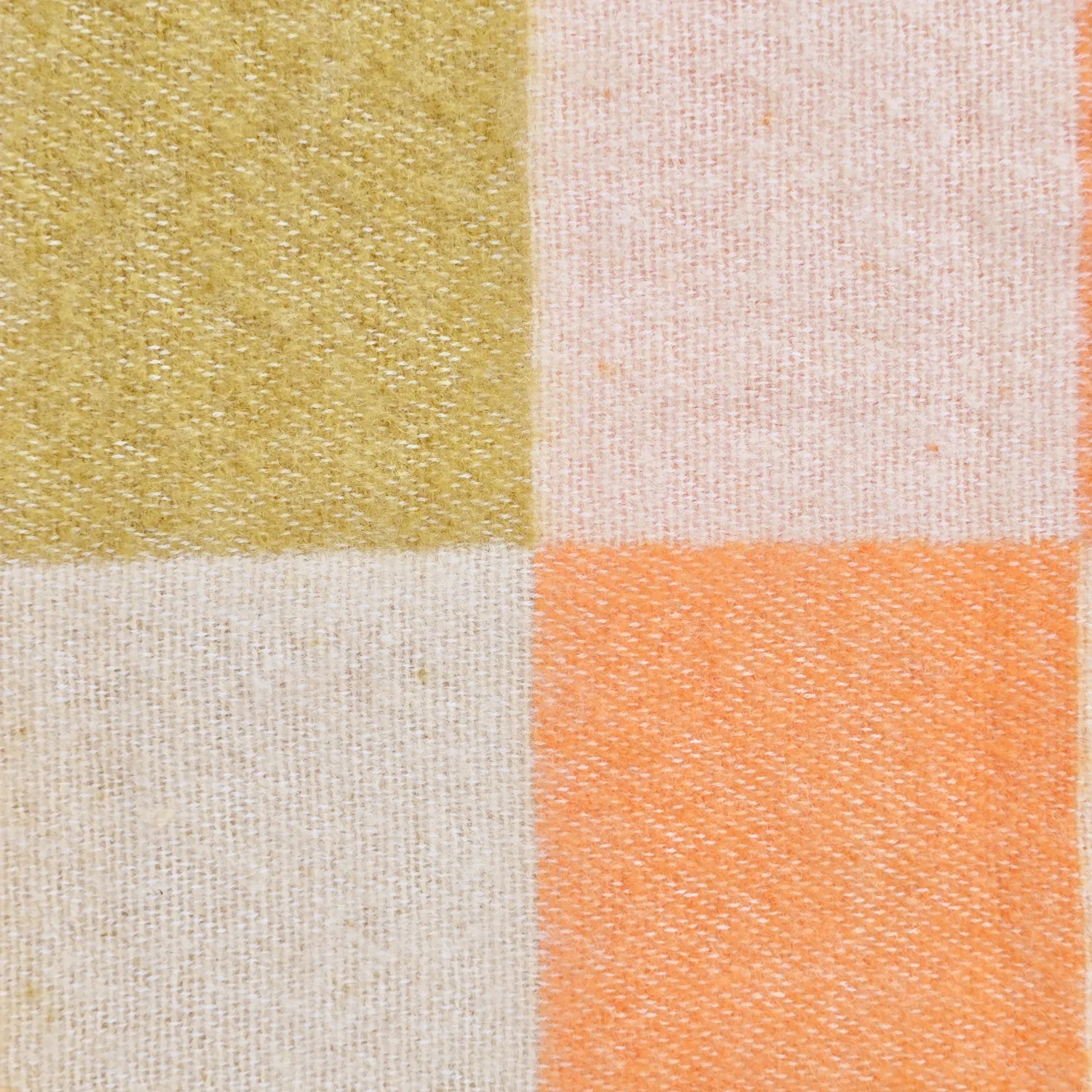 Tepper - Ullmixpledd - Audrey Check (beige/gul/oransje)