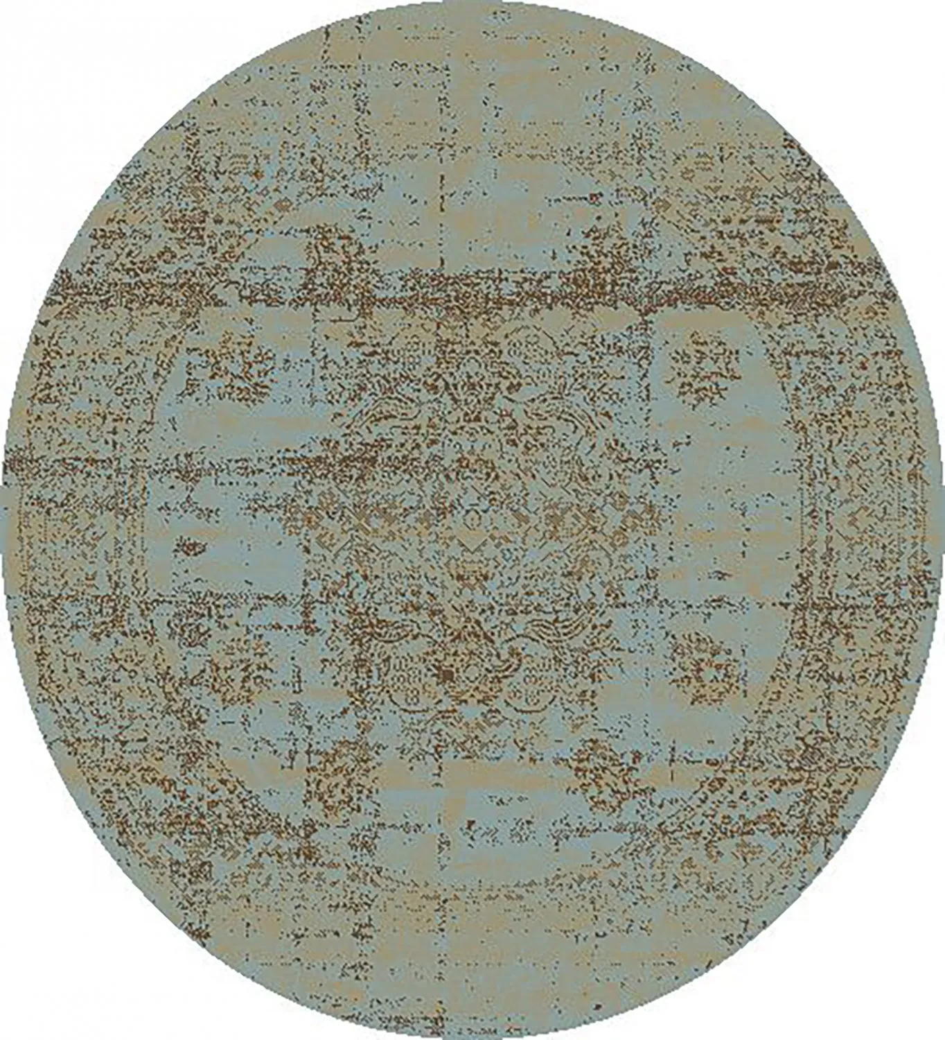 Rundt teppe - Peking Royal (turkis)