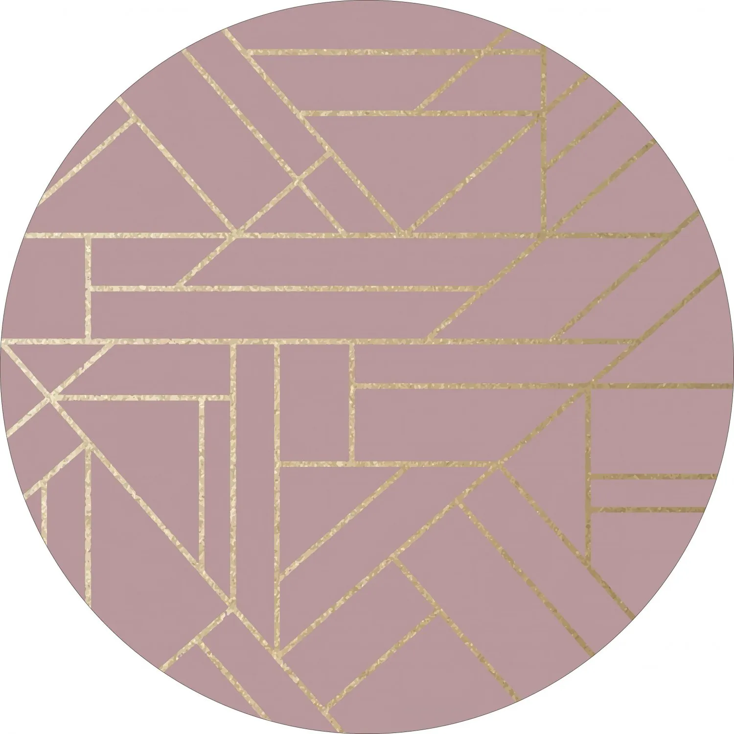Rundt teppe - Marino (rosa)