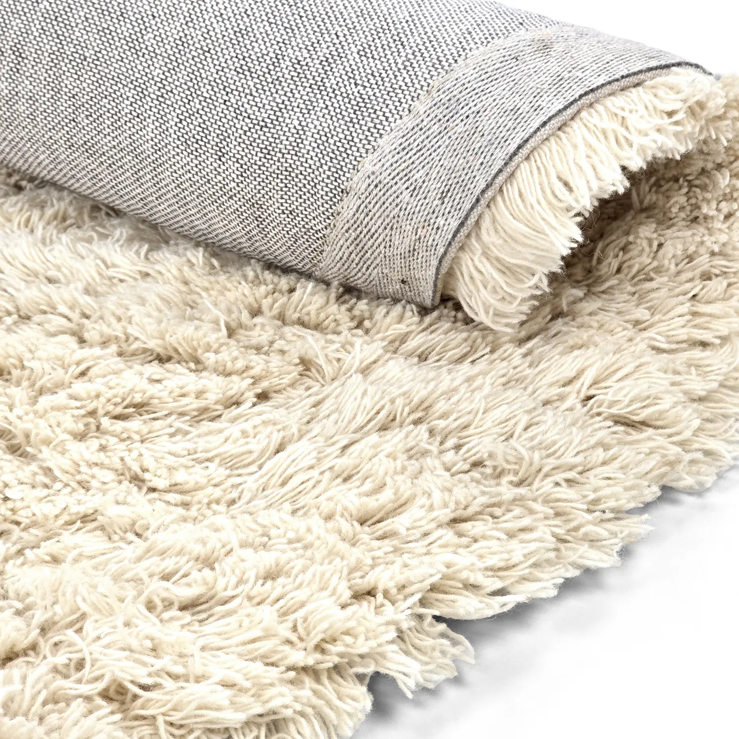 Rundt teppe - Aliste Wool Shaggy (alabaster gleam)