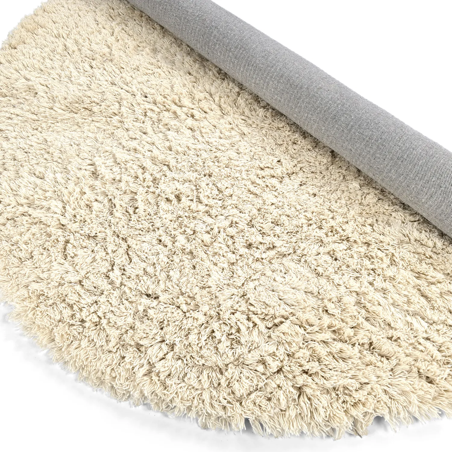 Rundt teppe - Aliste Wool Shaggy (alabaster gleam)