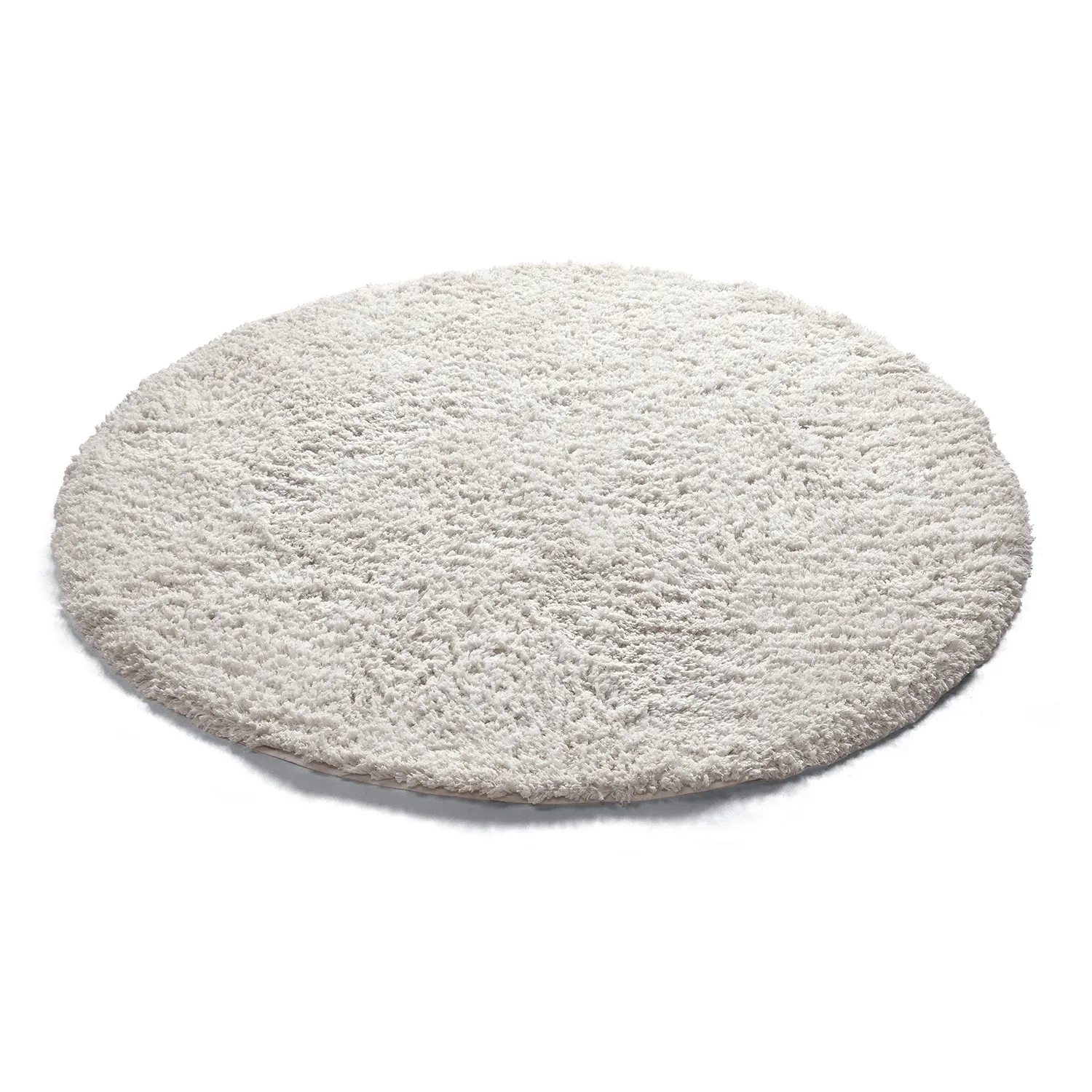 Rundt teppe - Combarro Solid Cotton Shaggy (krem)