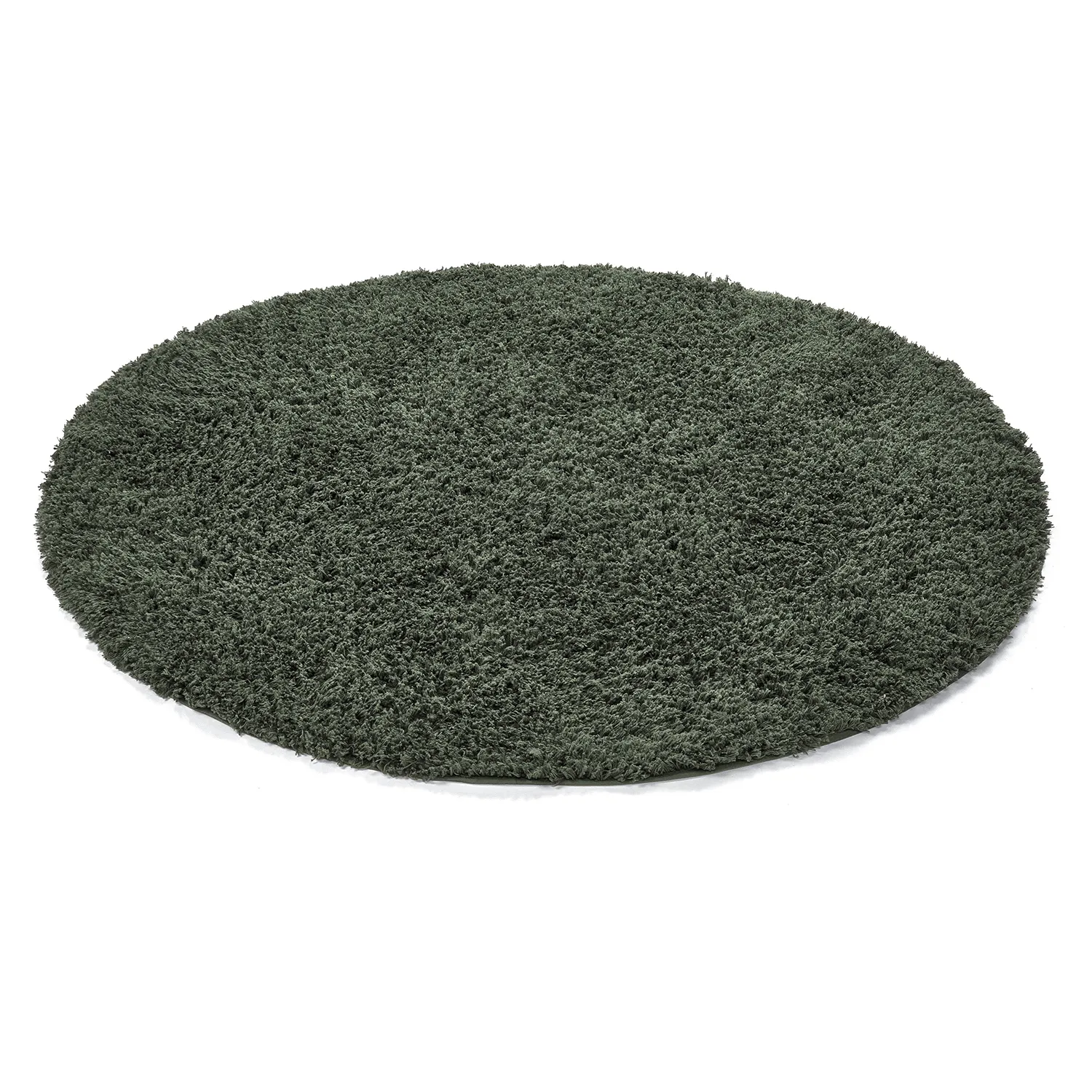 Rundt teppe - Combarro Solid Cotton Shaggy (grønn)