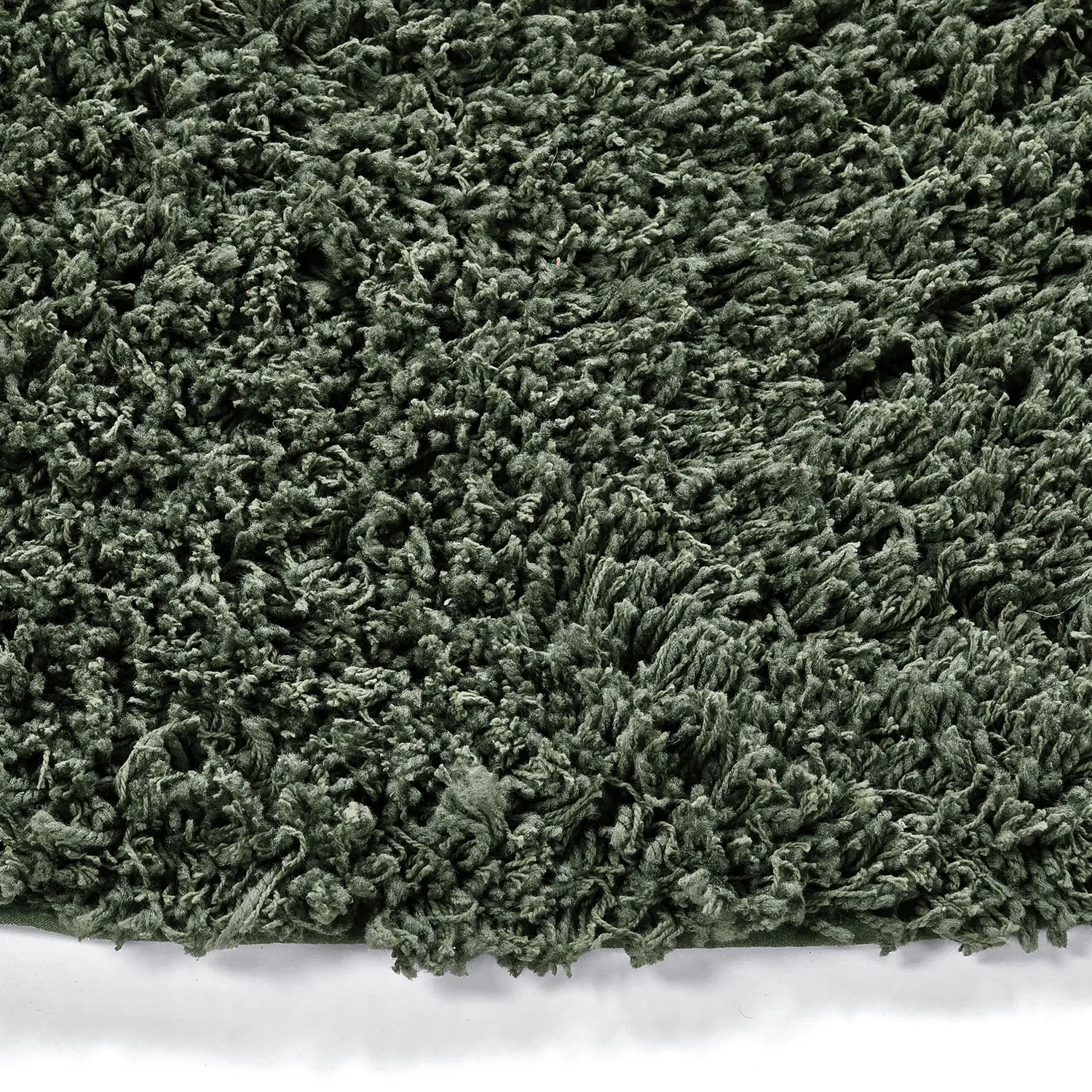 Rundt teppe - Combarro Solid Cotton Shaggy (grønn)