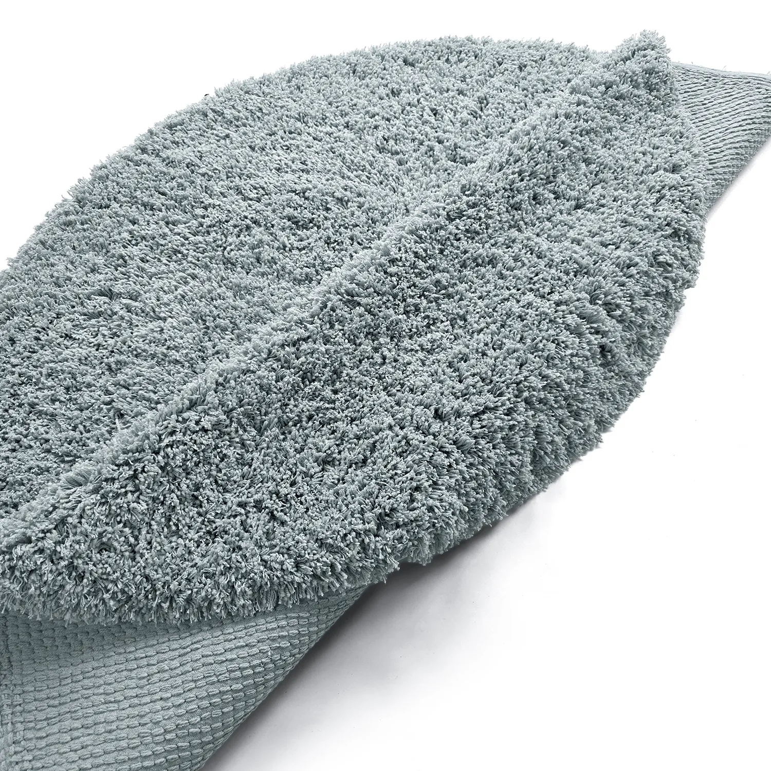 Rundt teppe - Combarro Solid Cotton Shaggy (lyseblått)