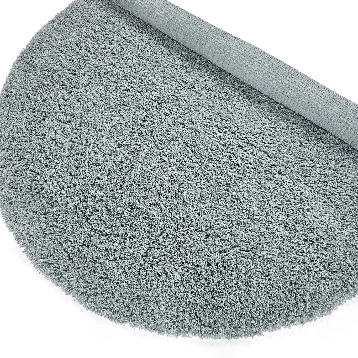 Rundt teppe - Combarro Solid Cotton Shaggy (lyseblått)