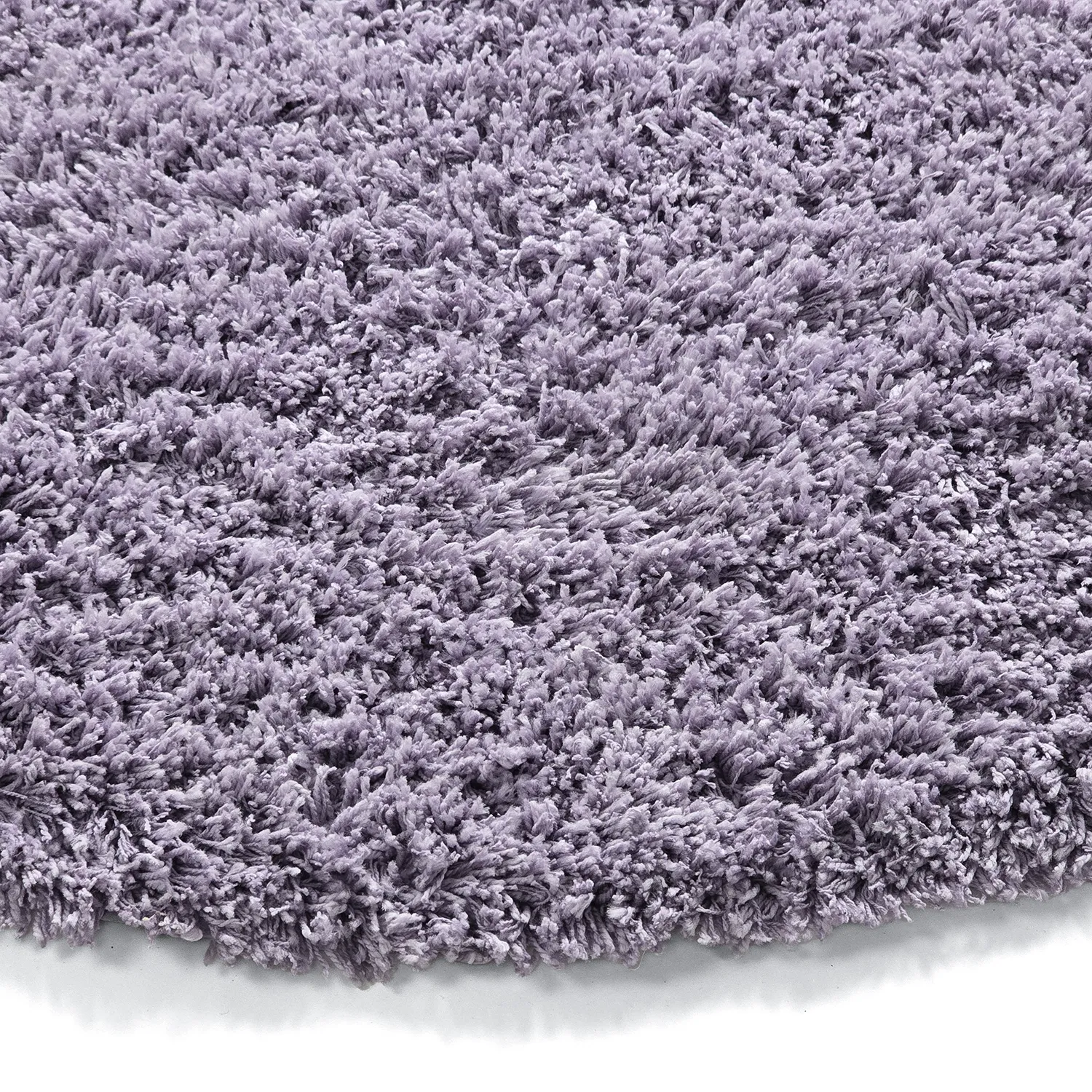 Rundt teppe - Combarro Solid Cotton Shaggy (lys lilla)