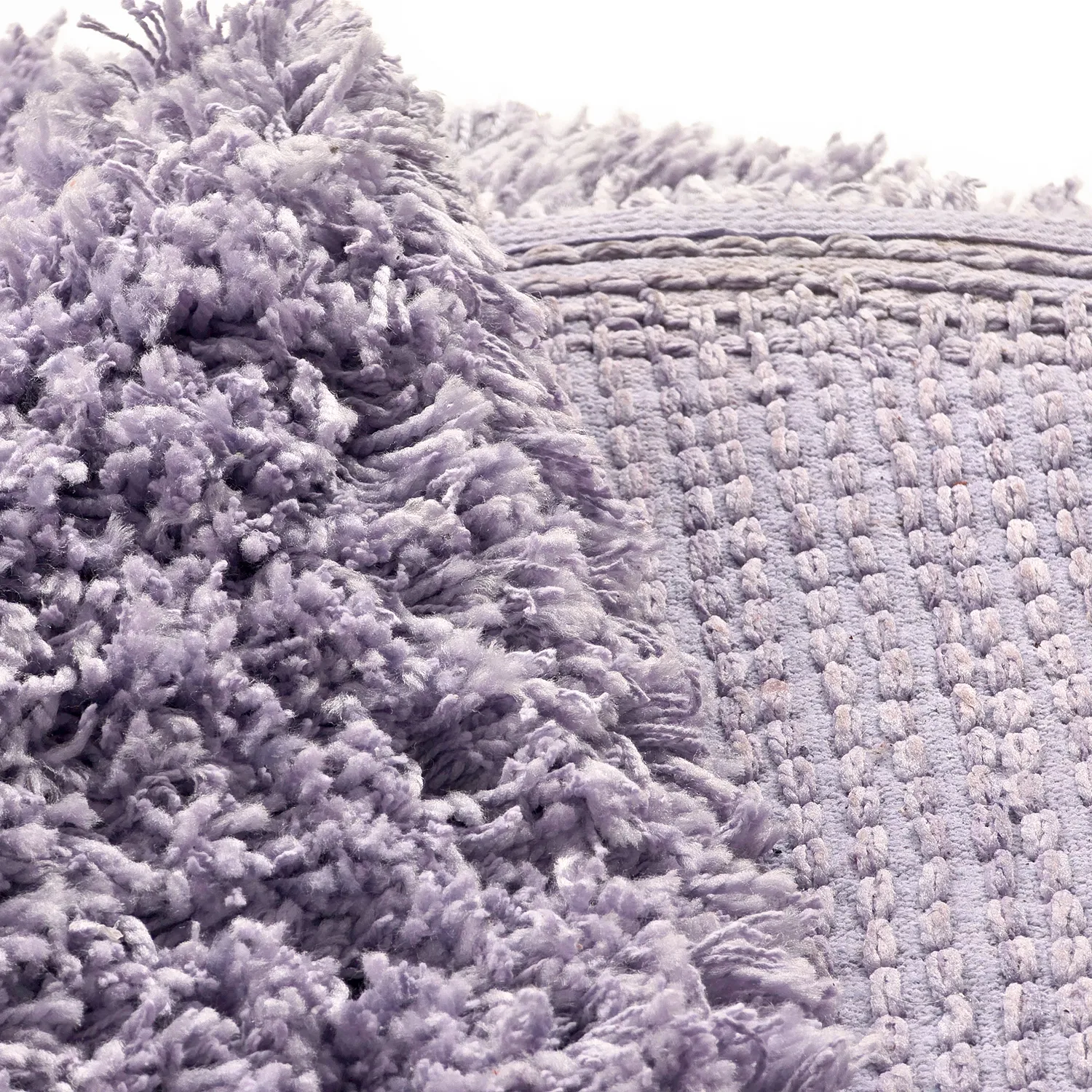 Rundt teppe - Combarro Solid Cotton Shaggy (lys lilla)