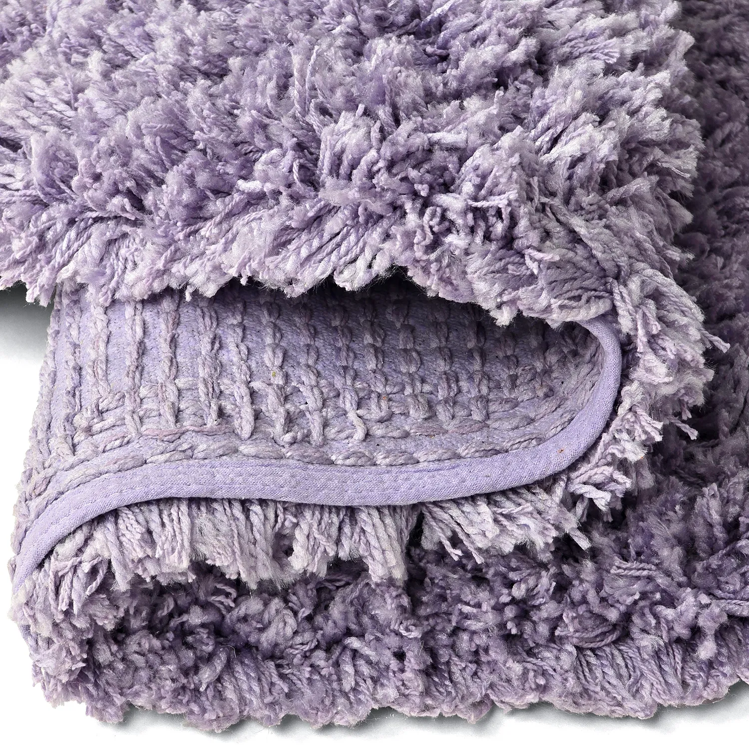 Rundt teppe - Combarro Solid Cotton Shaggy (lys lilla)