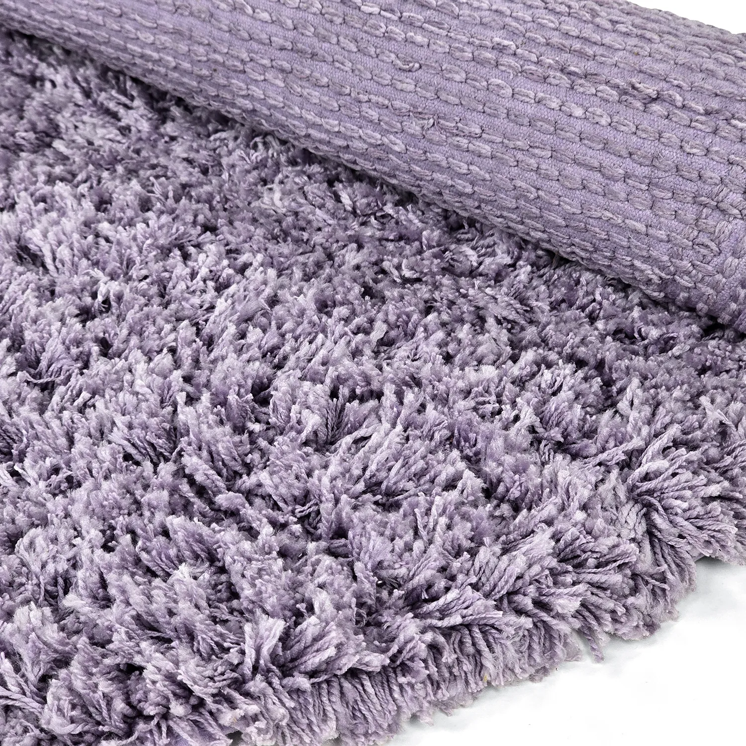 Rundt teppe - Combarro Solid Cotton Shaggy (lys lilla)