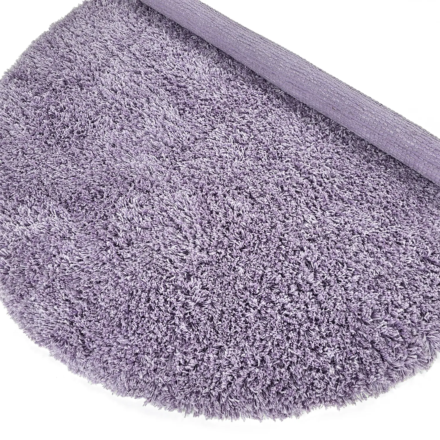 Rundt teppe - Combarro Solid Cotton Shaggy (lys lilla)