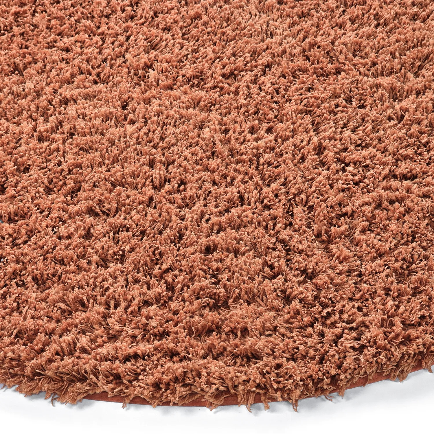 Rundt teppe - Combarro Solid Cotton Shaggy (lys oransje)