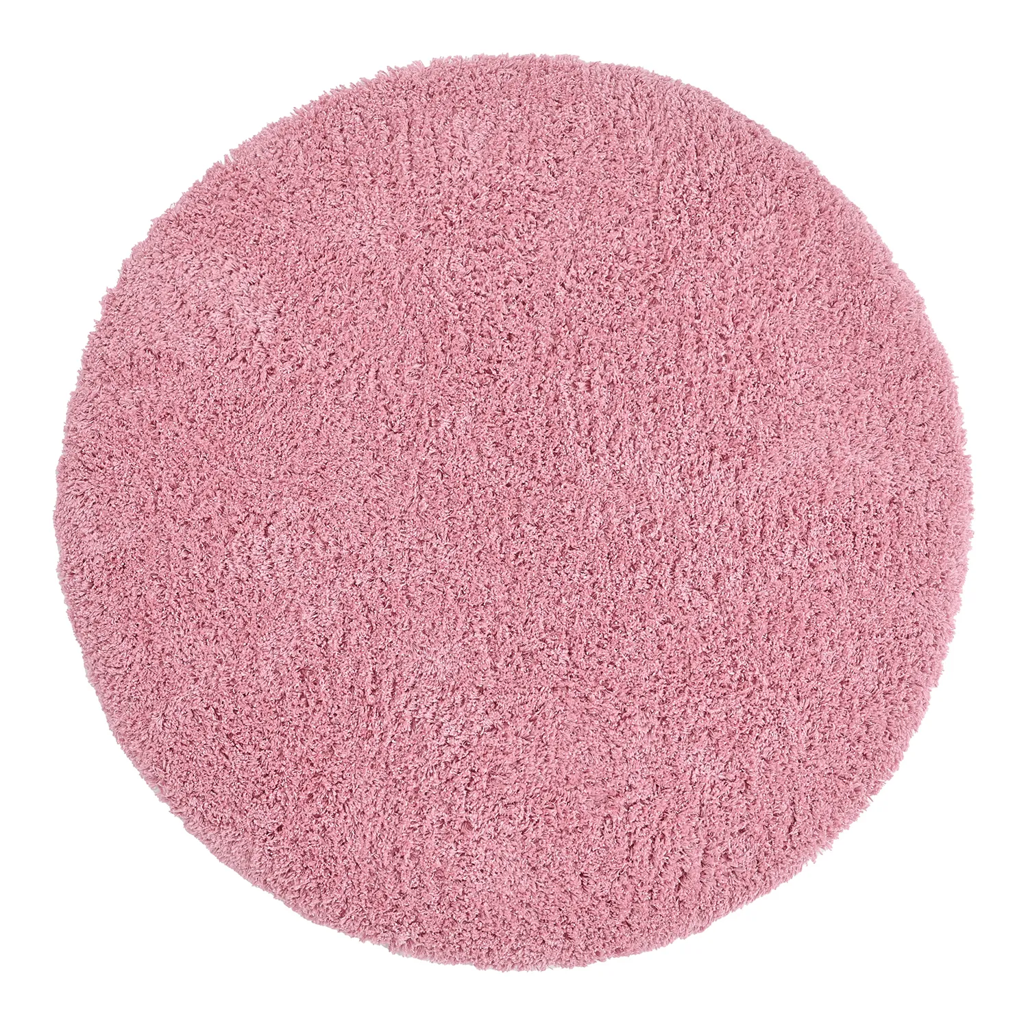 Rundt teppe - Combarro Solid Cotton Shaggy (lyserosa)
