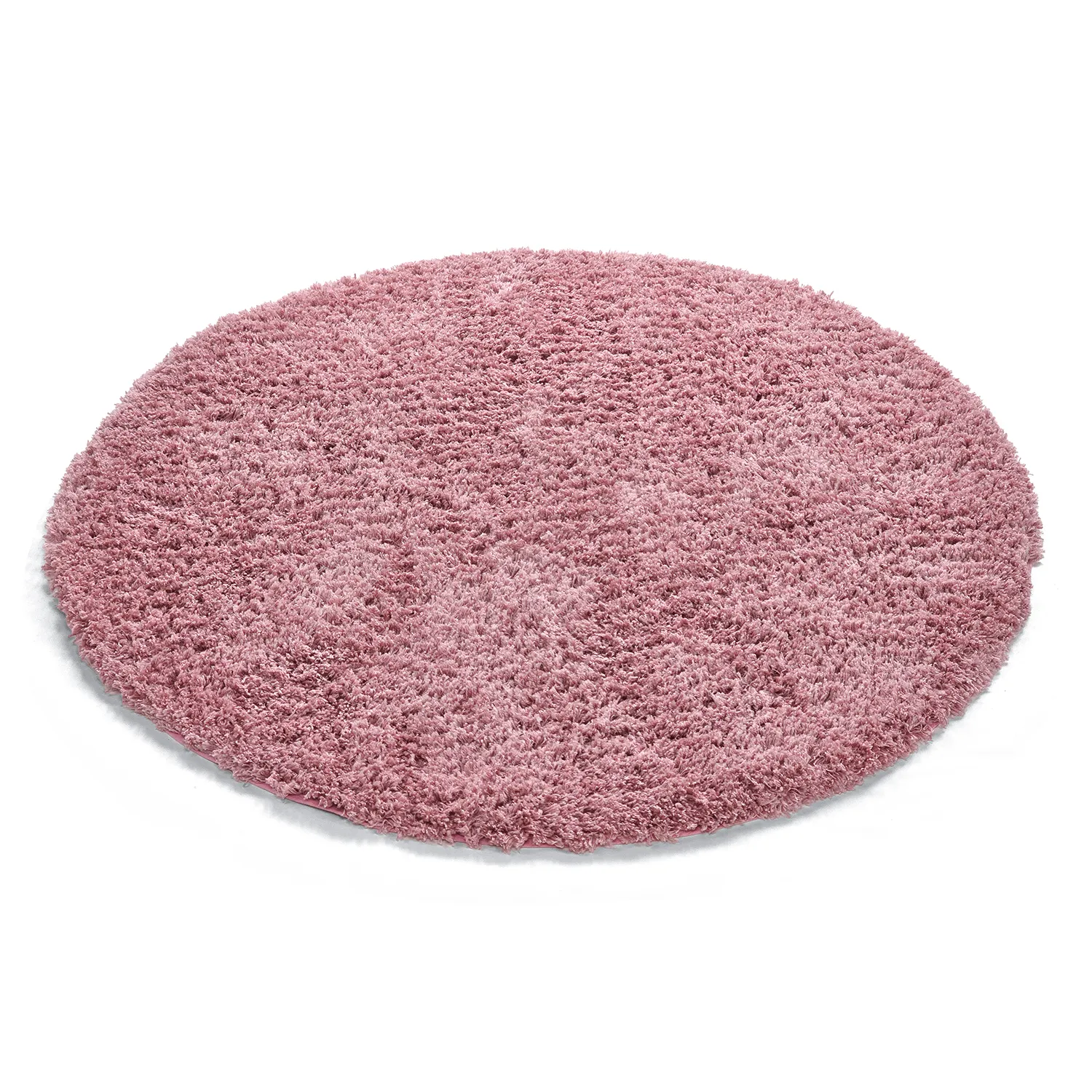 Rundt teppe - Combarro Solid Cotton Shaggy (lyserosa)