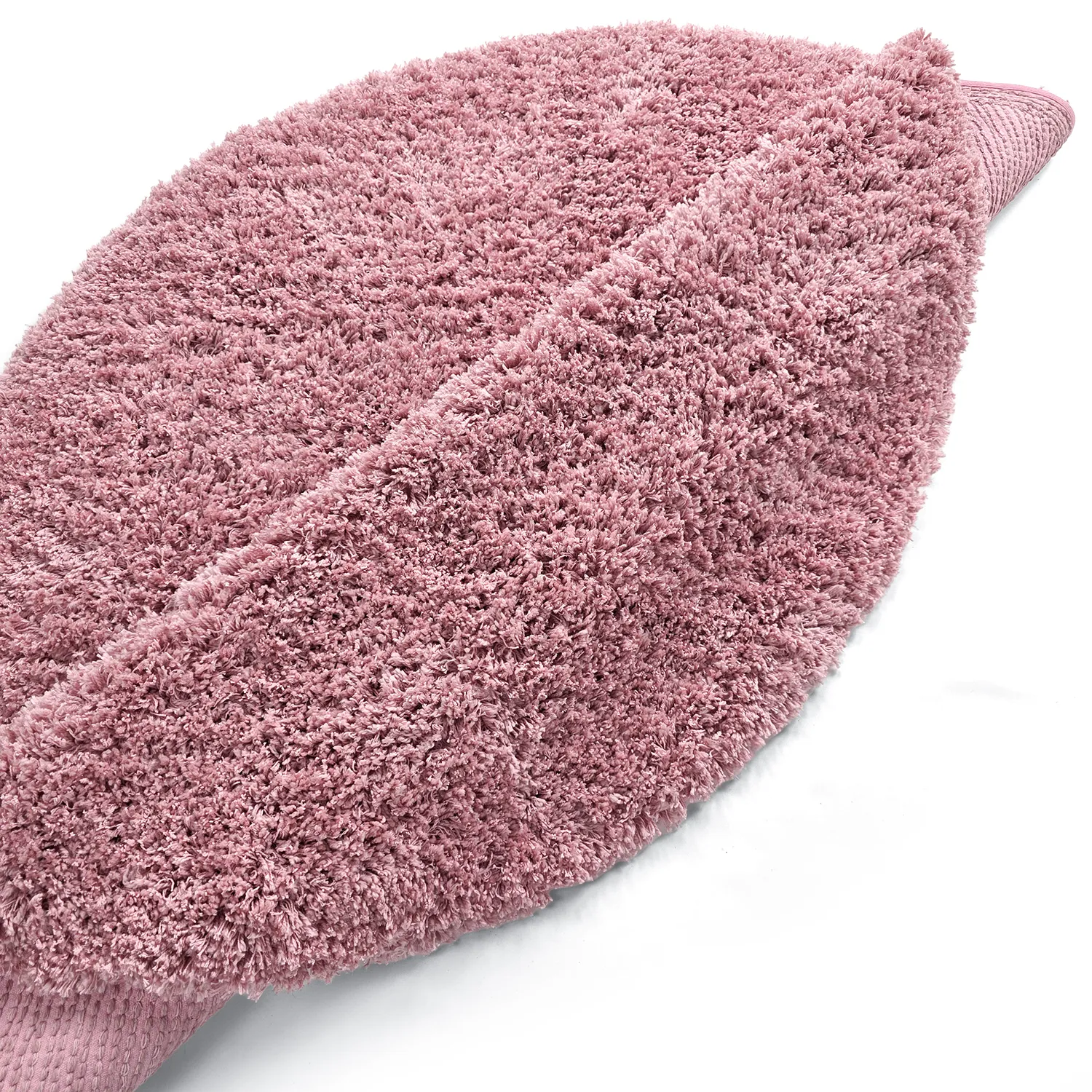 Rundt teppe - Combarro Solid Cotton Shaggy (lyserosa)