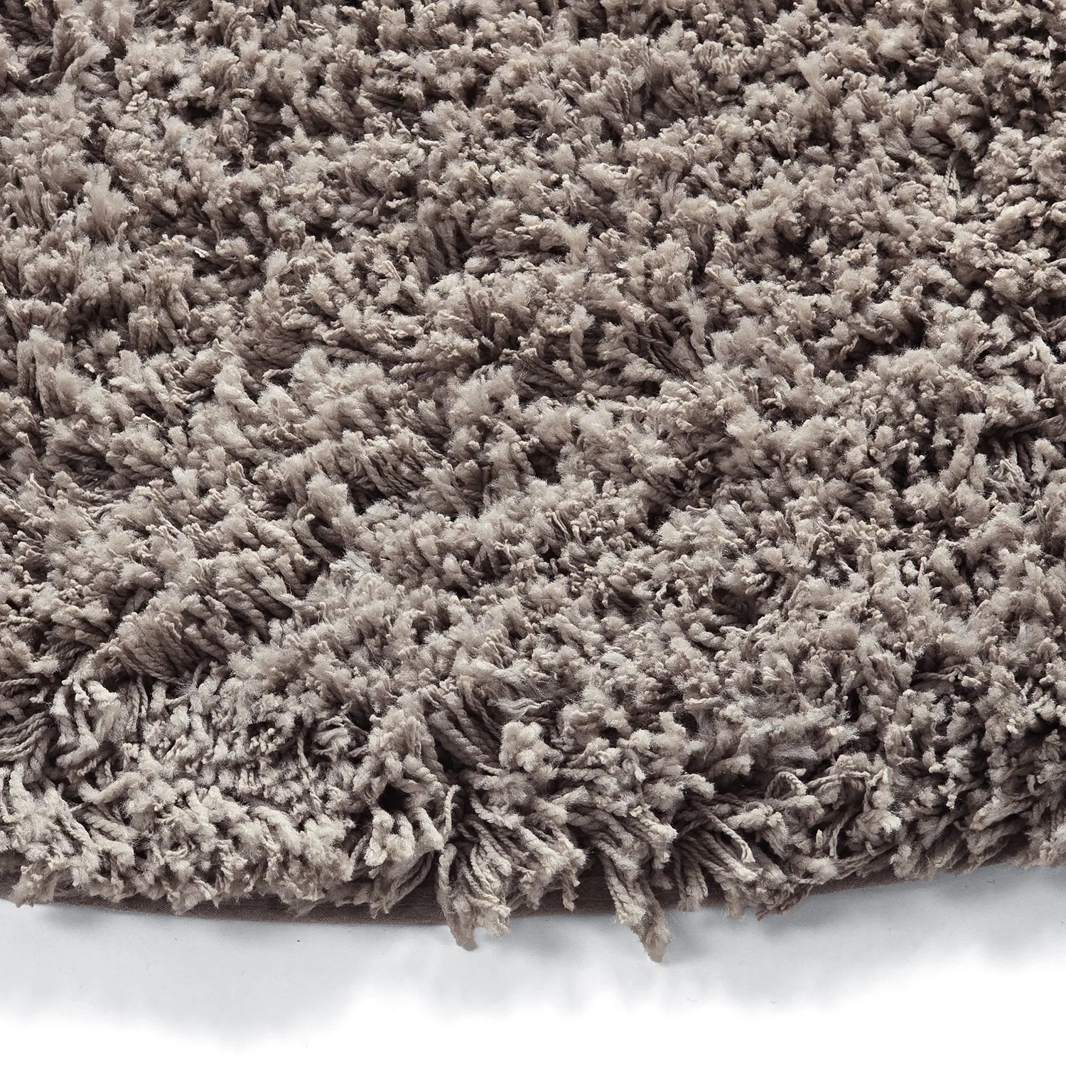 Rundt teppe - Combarro Solid Cotton Shaggy (taupe)
