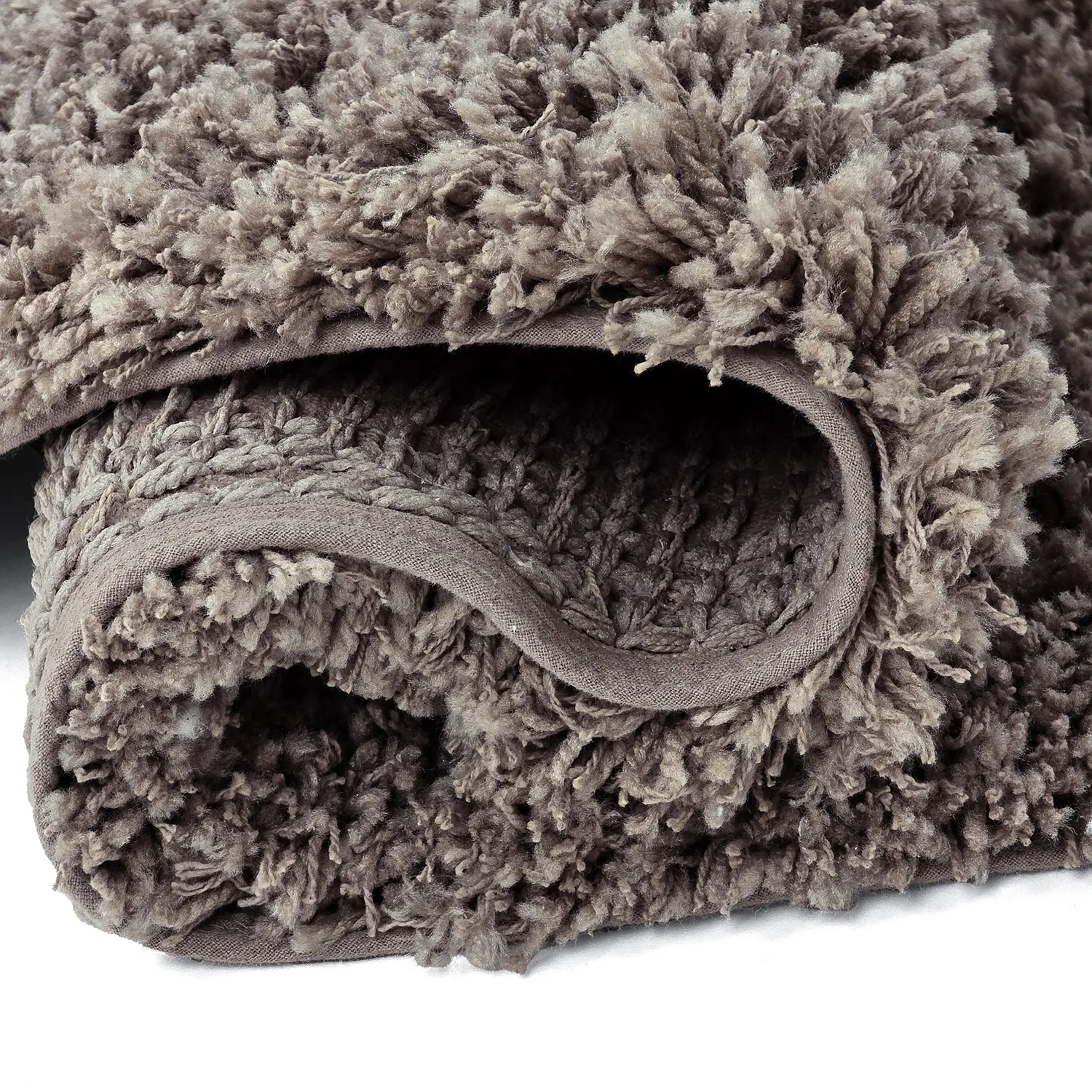 Rundt teppe - Combarro Solid Cotton Shaggy (taupe)