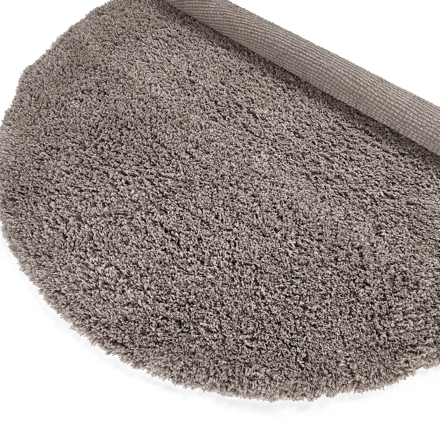 Rundt teppe - Combarro Solid Cotton Shaggy (taupe)