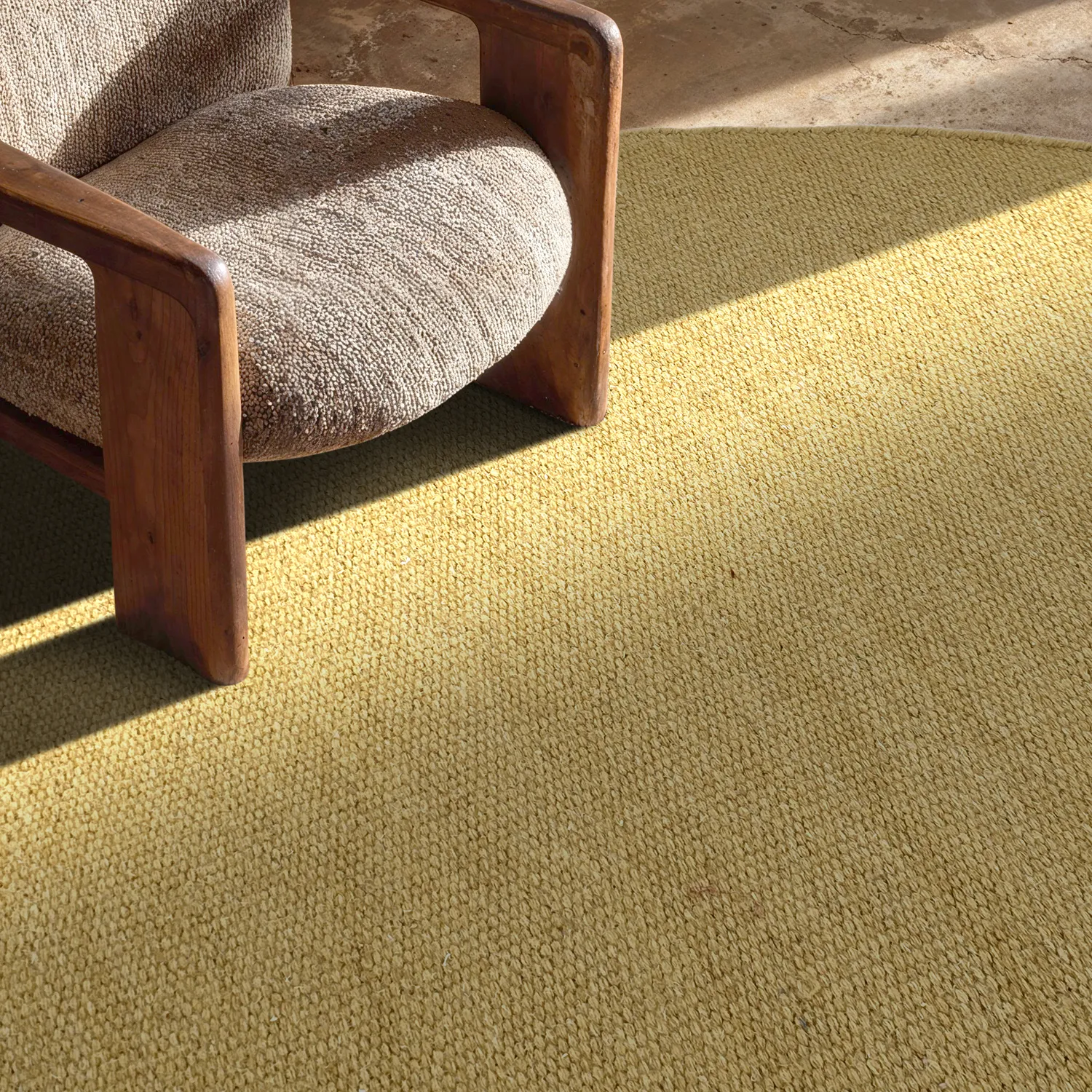 Rundt teppe - Hamilton (mustard)