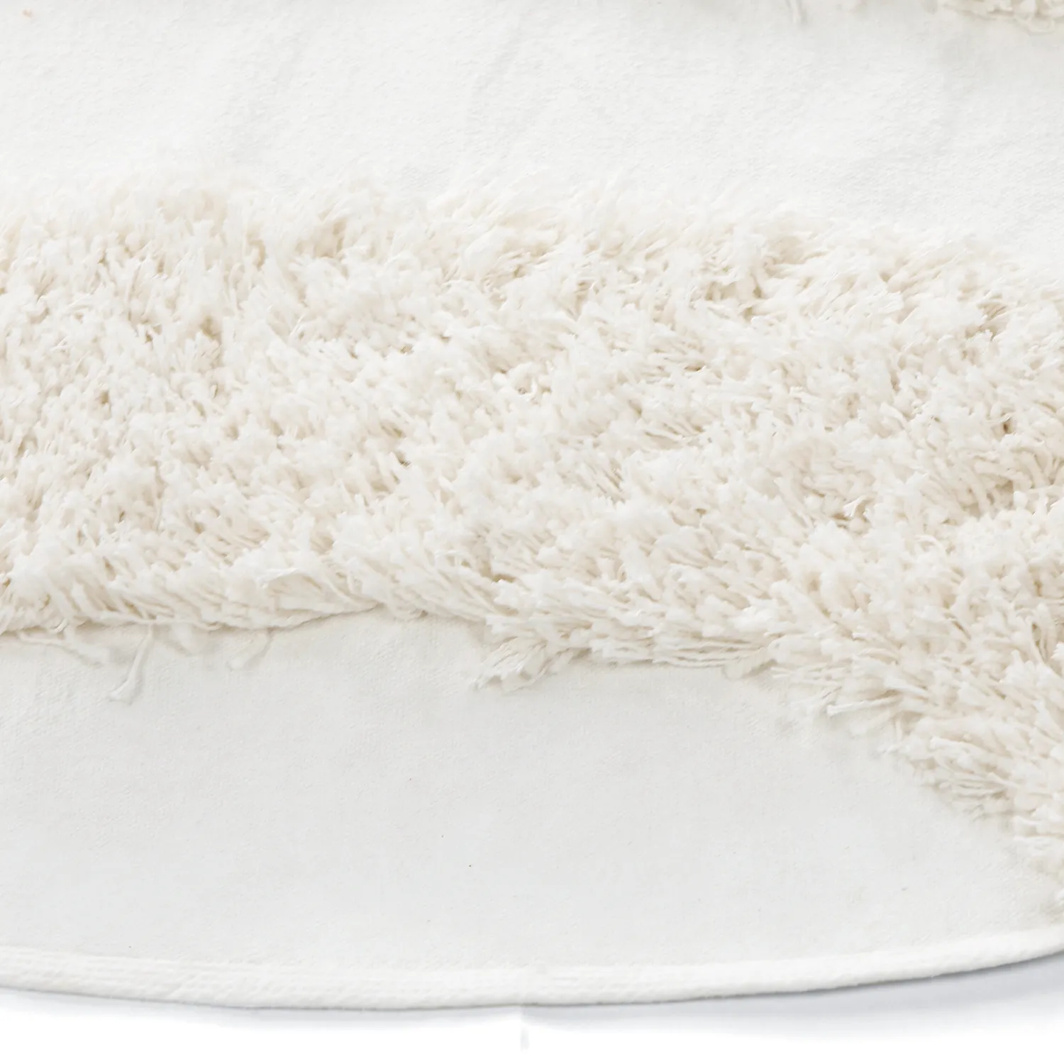 Rundt teppe - Sivota Natural Cotton Shaggy (off-white)
