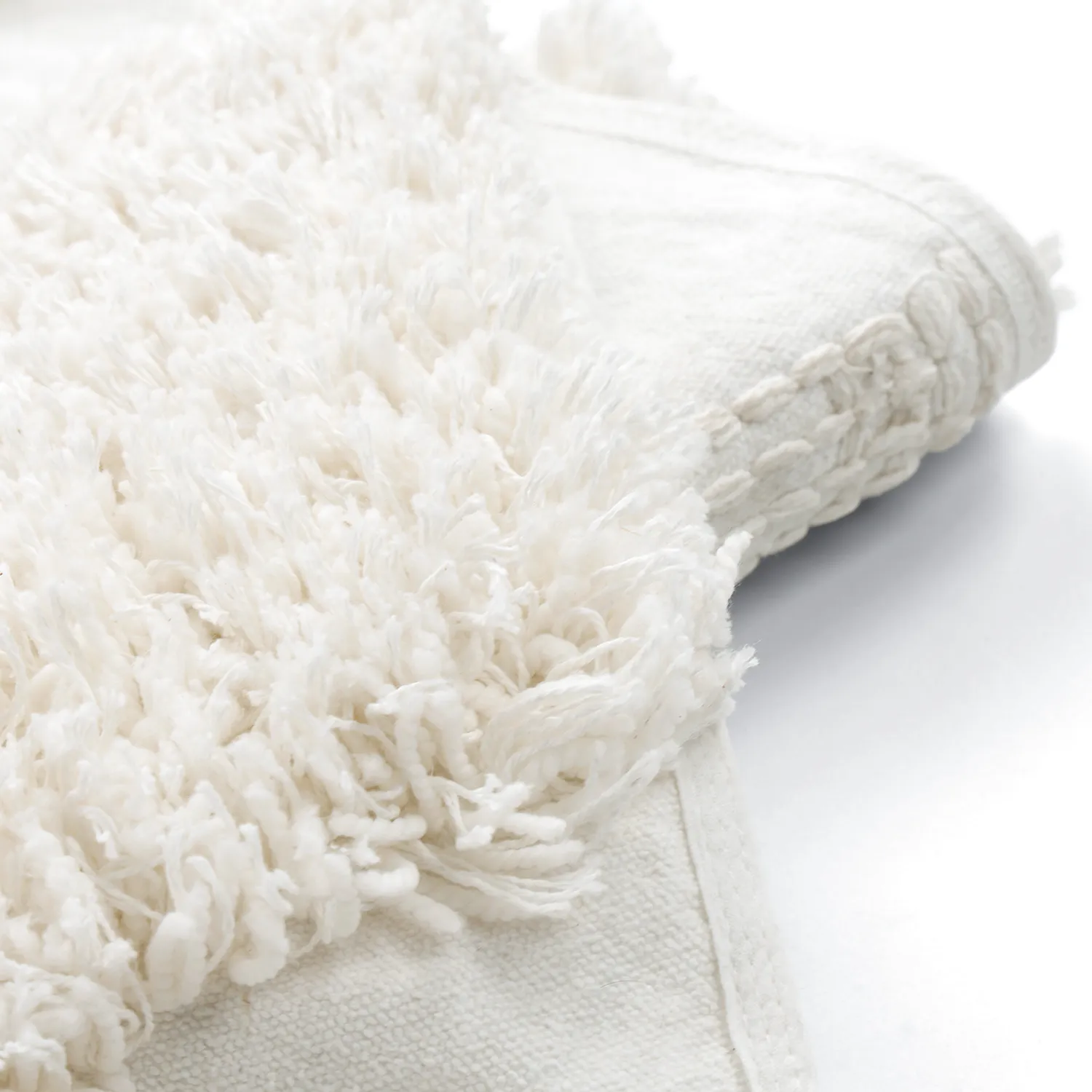Rundt teppe - Sivota Natural Cotton Shaggy (off-white)