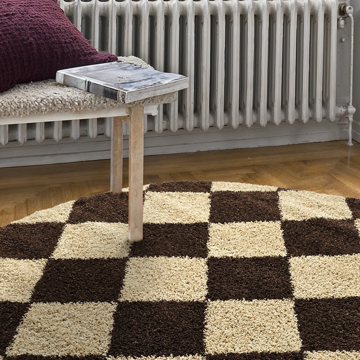 Runde tepper - Albi (brun/beige)
