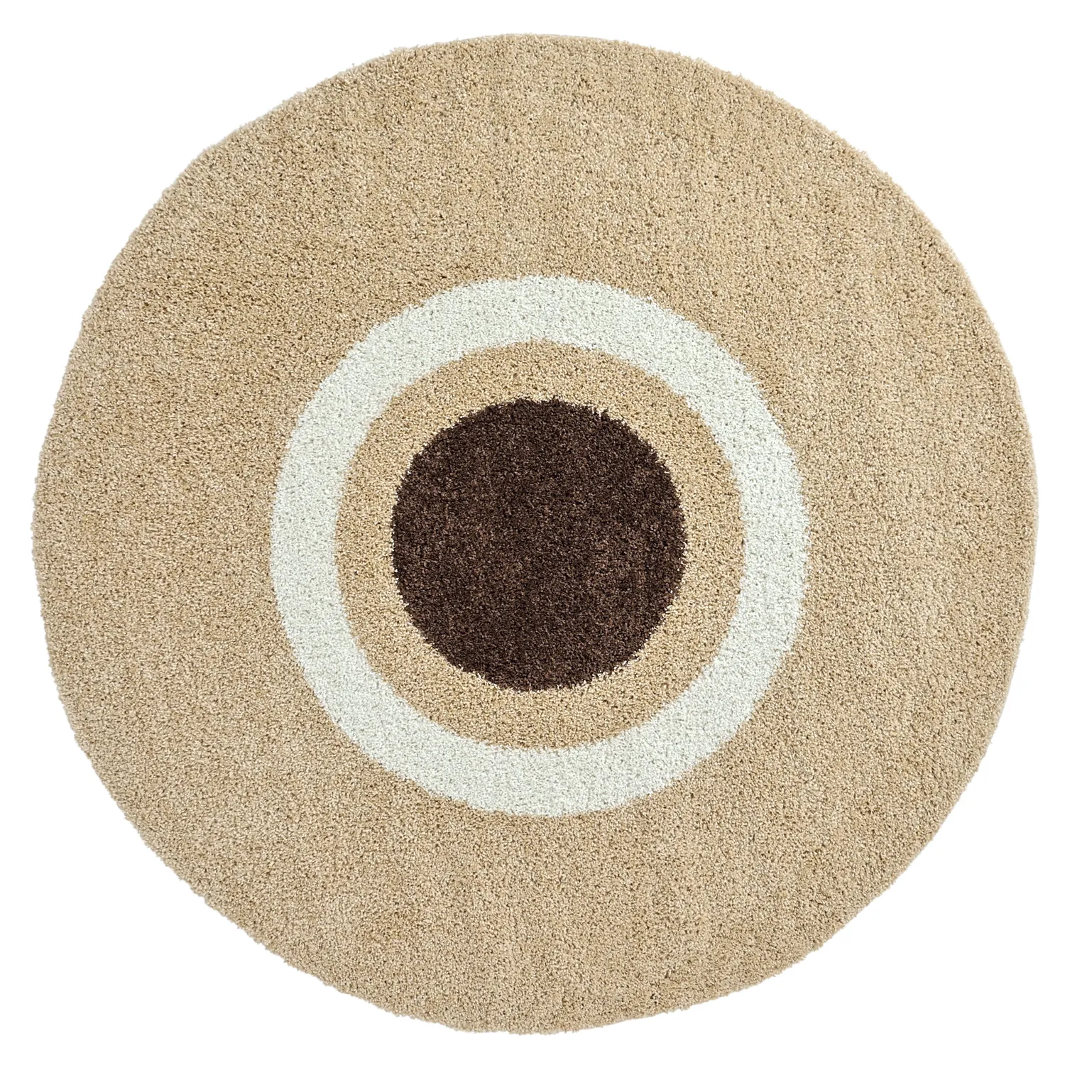 Runde tepper - Alsace (beige/hvit/brun)