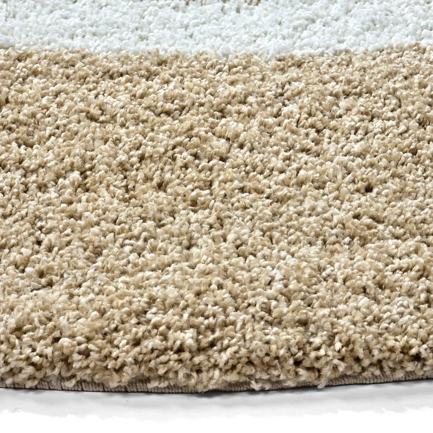 Runde tepper - Alsace (beige/hvit/brun)