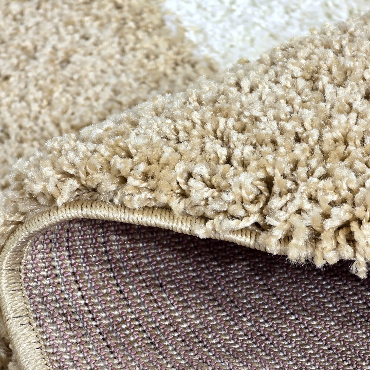 Runde tepper - Alsace (beige/hvit/brun)