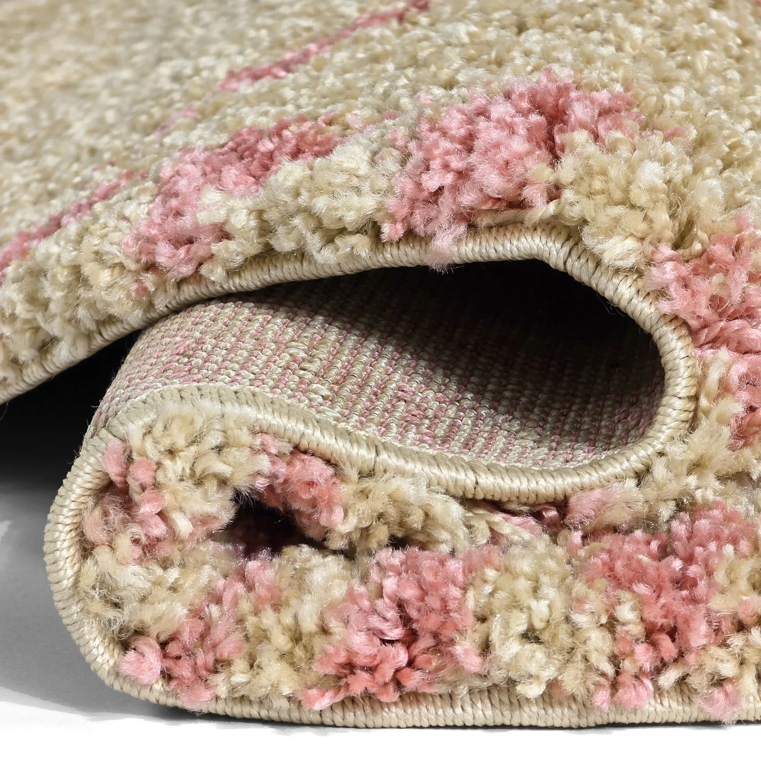 Runde tepper - Tiznit (beige/rosa)