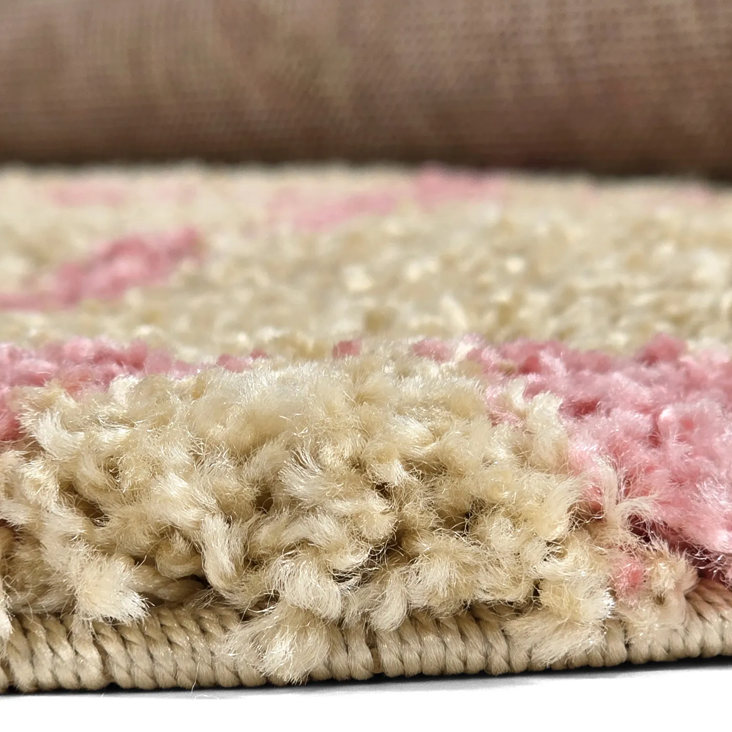 Runde tepper - Tiznit (beige/rosa)