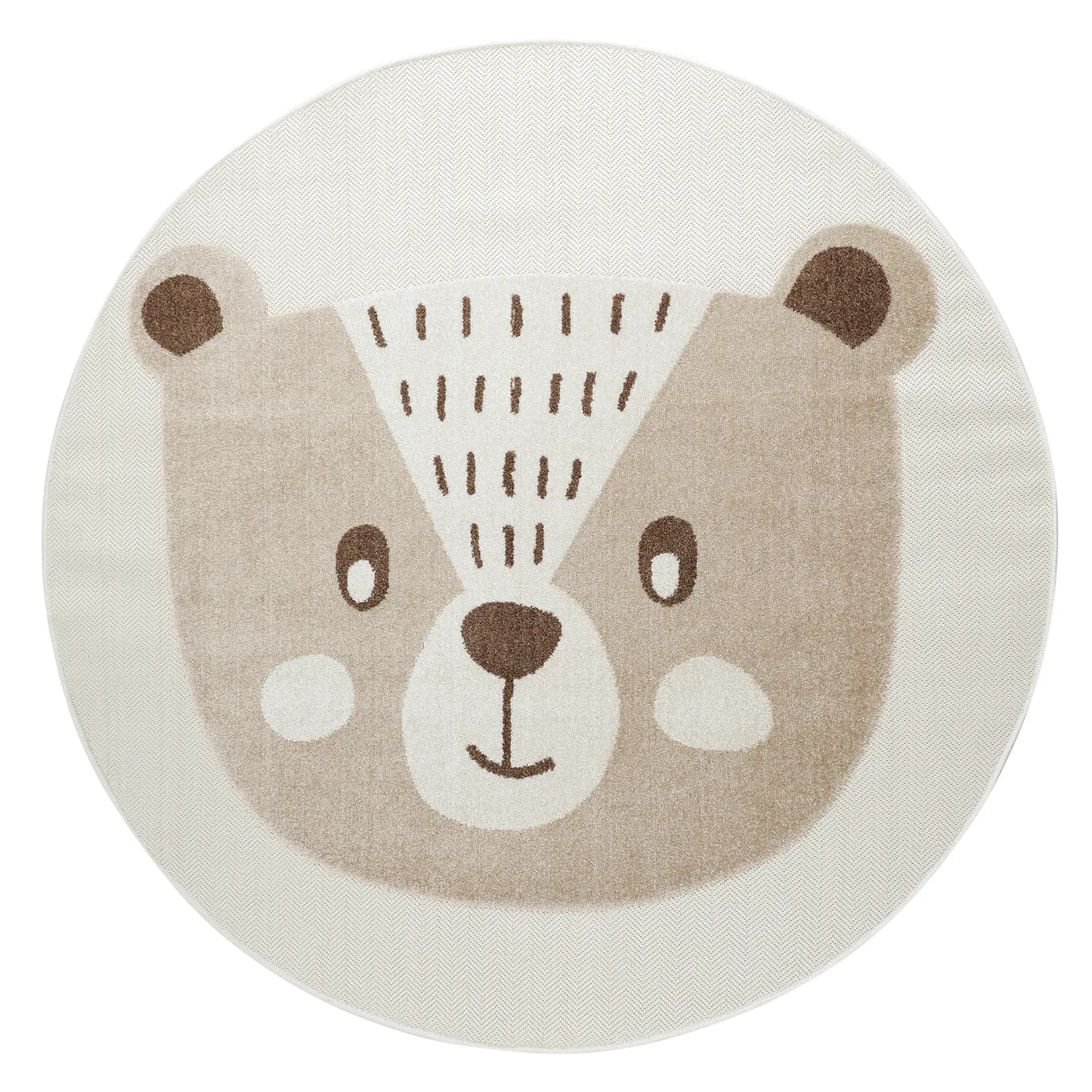 Rundt barneteppe - Kind Bear (krem)
