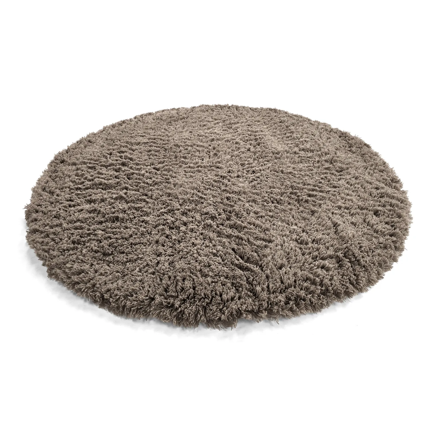 Rundt teppe - Aliste Wool Shaggy (brun)